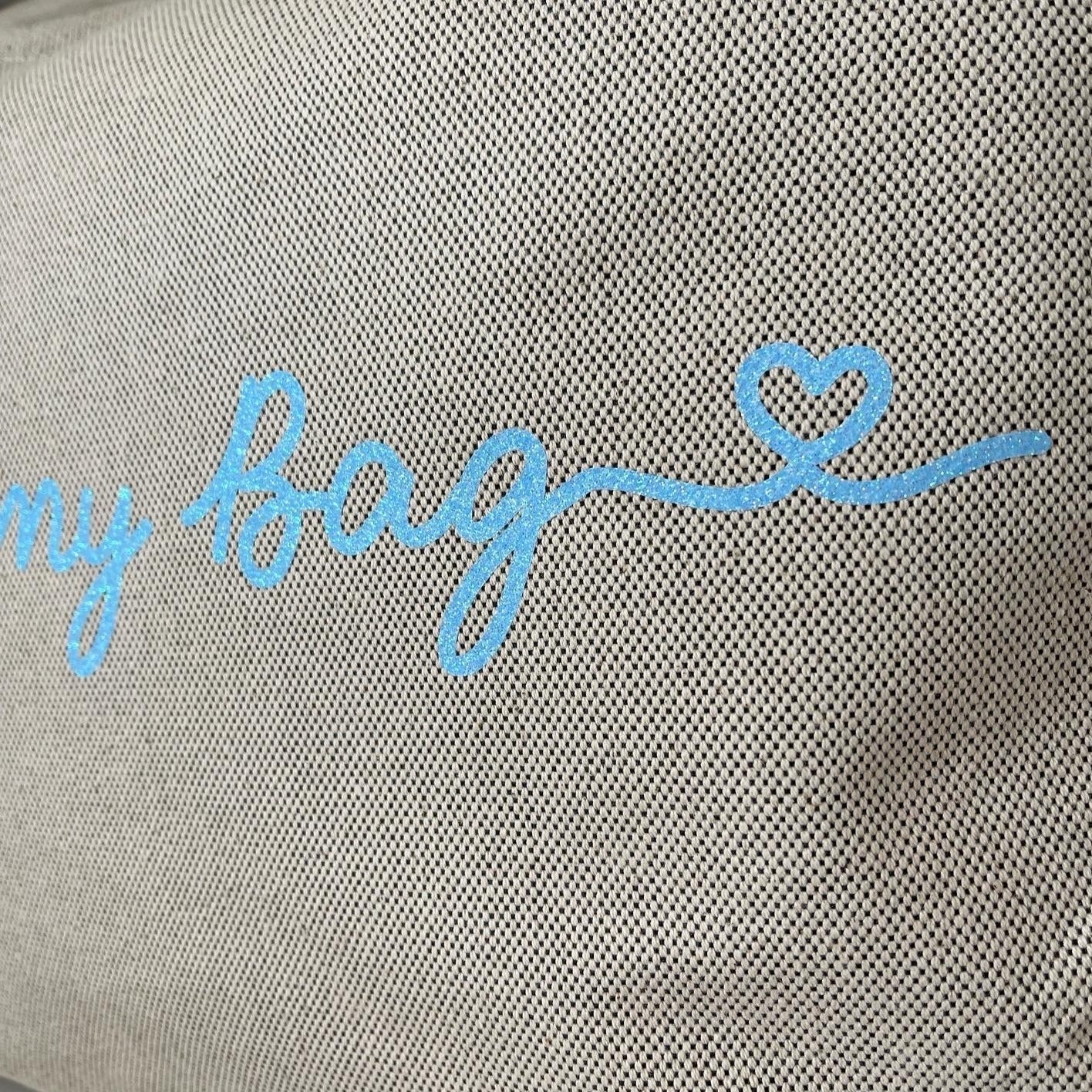 Borsone mamma, 1 borsone baby e 2 Pochette con cuoricini - Be Brave Boutique