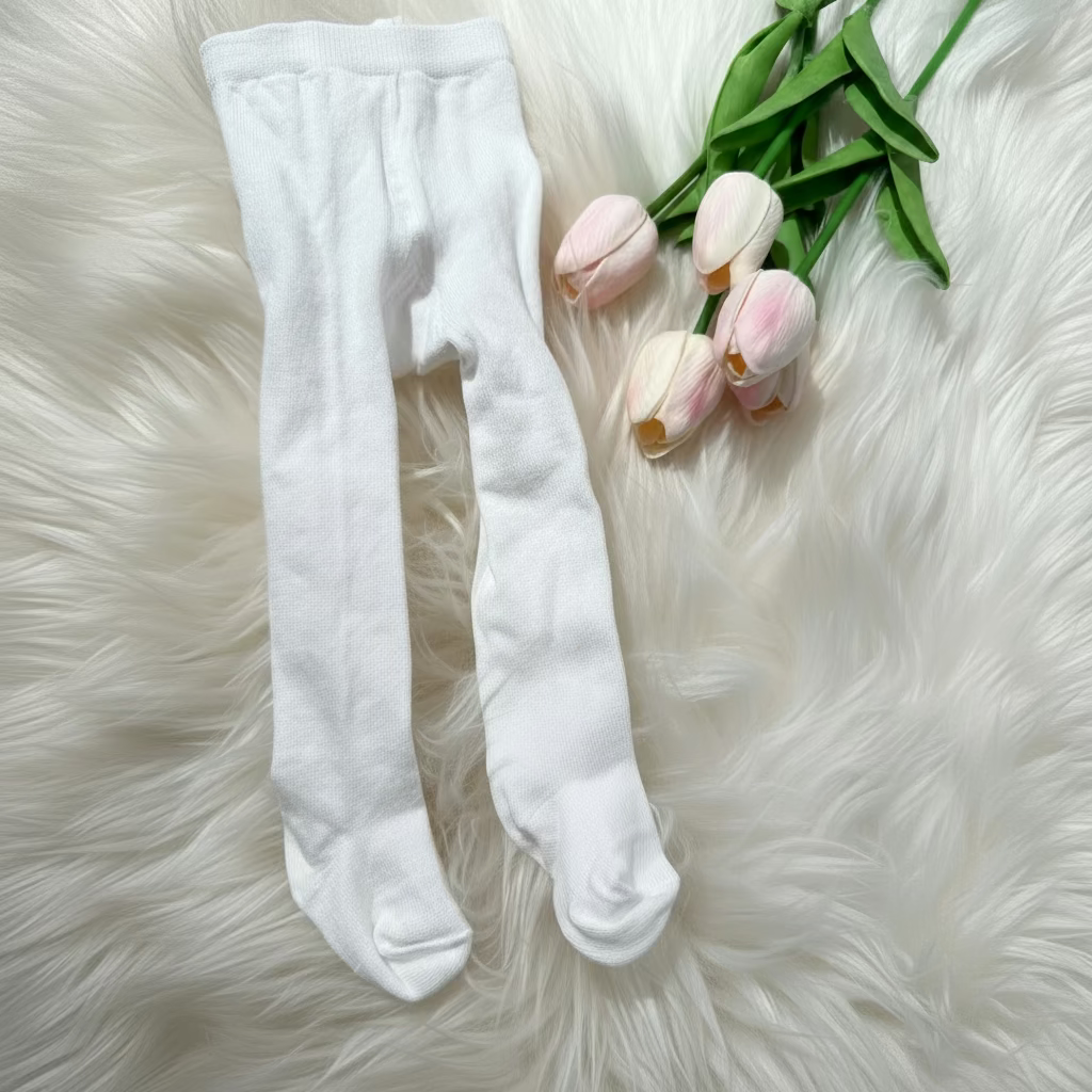 Calzamaglia Neonata Bianco con Volant elasticizzata - Be Brave Boutique