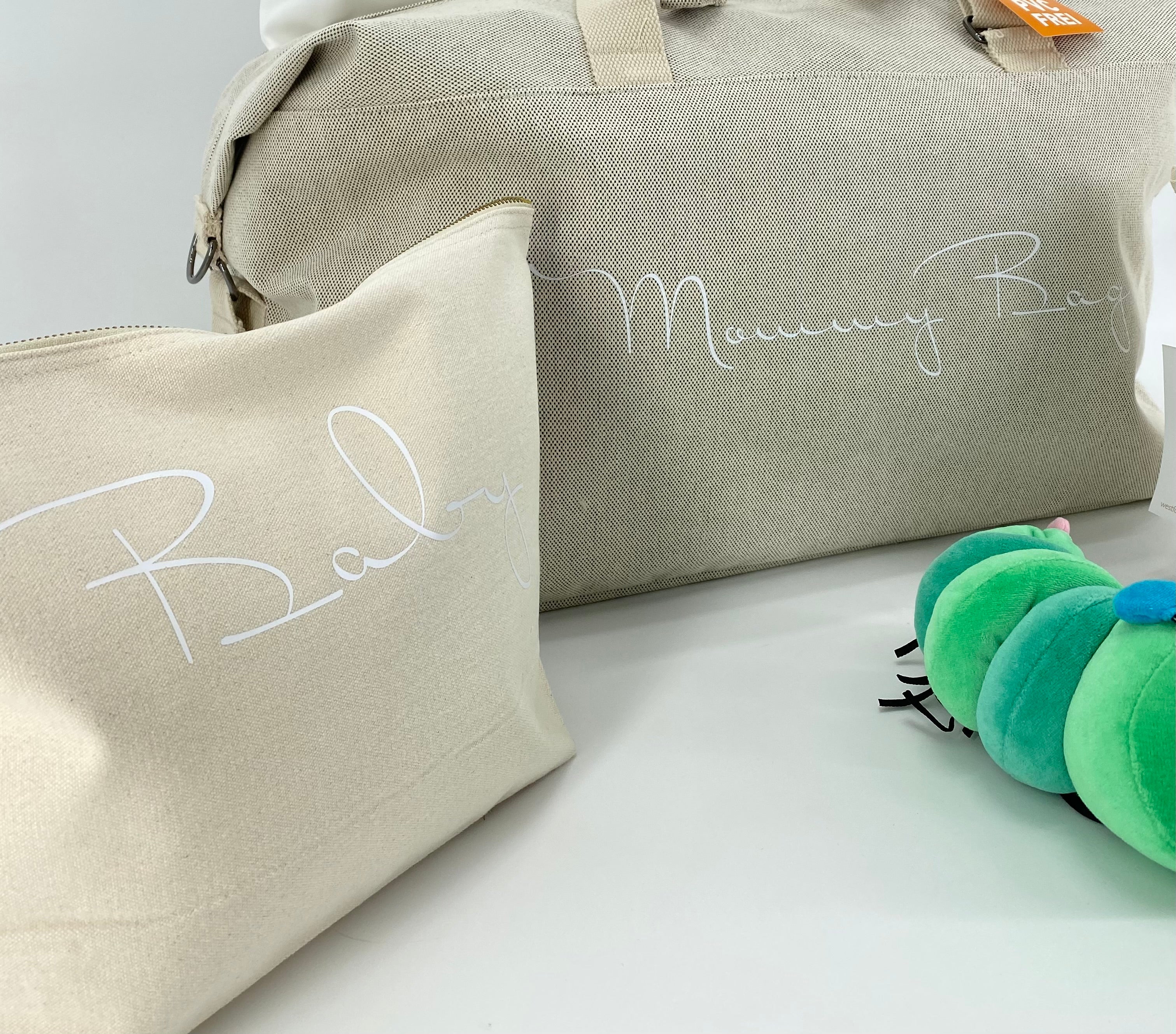 Borsone mamma, 1 borsone baby e 2 pochette - Be Brave Boutique