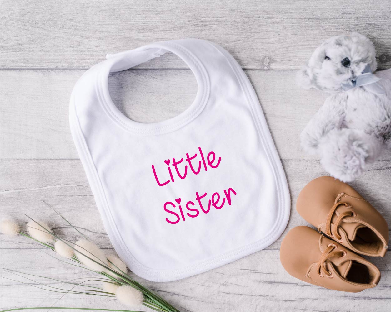 Bavaglino in Cotone organico Little Sister/ Little Brother - Be Brave Boutique
