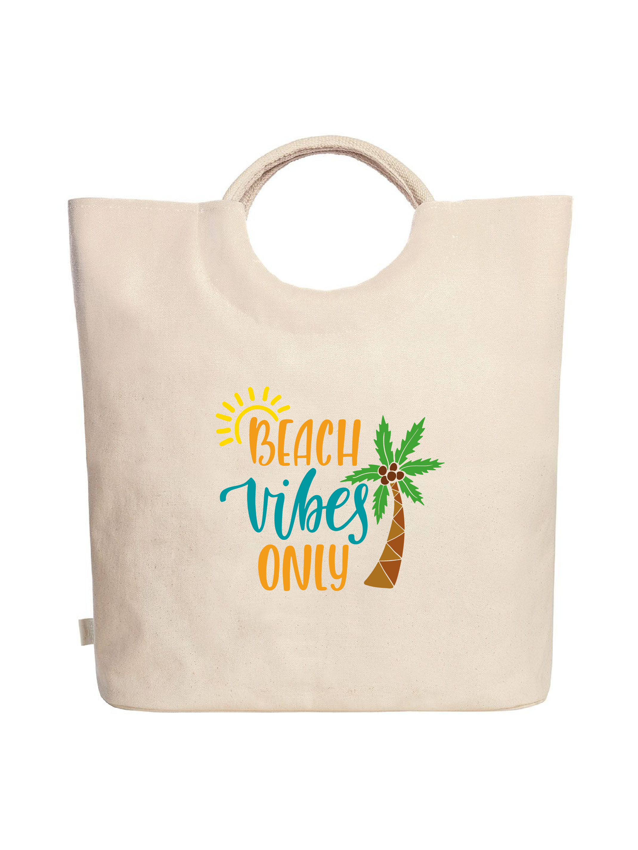 Borsa mare in cotone con manici arrotondati - Be Brave Boutique