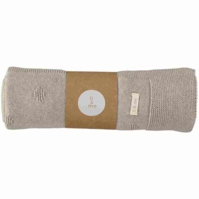 Coperta in cotone culla/carrozzina LI&ME Mia Stone - Be Brave Boutique