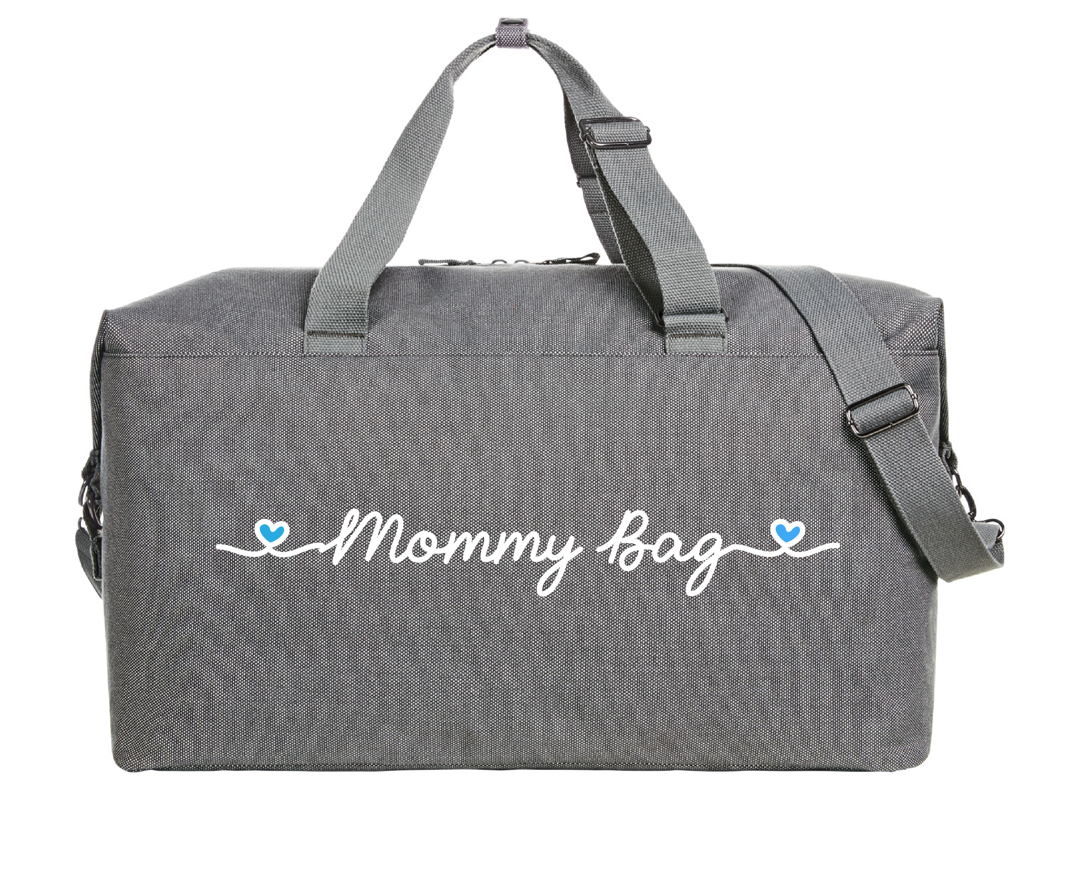 Borsone Mommy Bag Grey bianco/azzurro - Be Brave Boutique