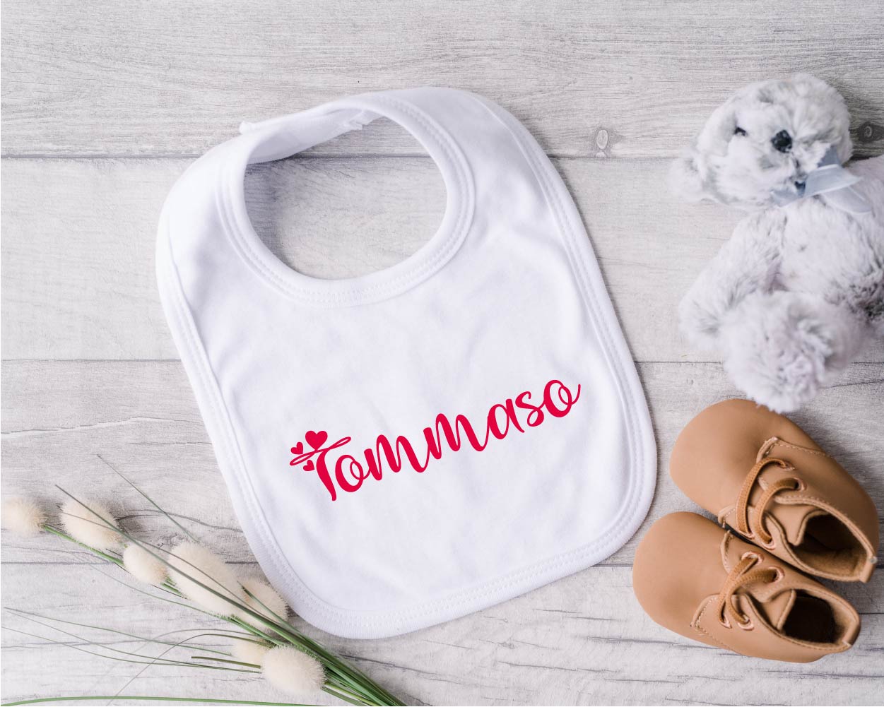 Bavaglino in Cotone organico Personalizzabile nome - Be Brave Boutique