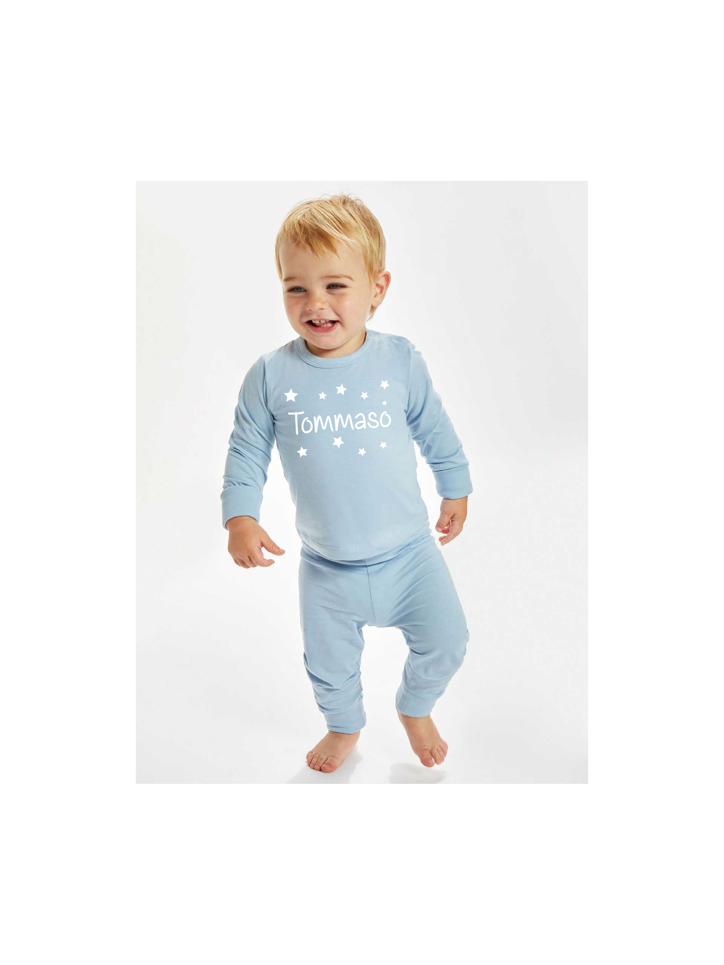 Pigiama bambini personalizzabile con nome in cotone organico - Be Brave Boutique