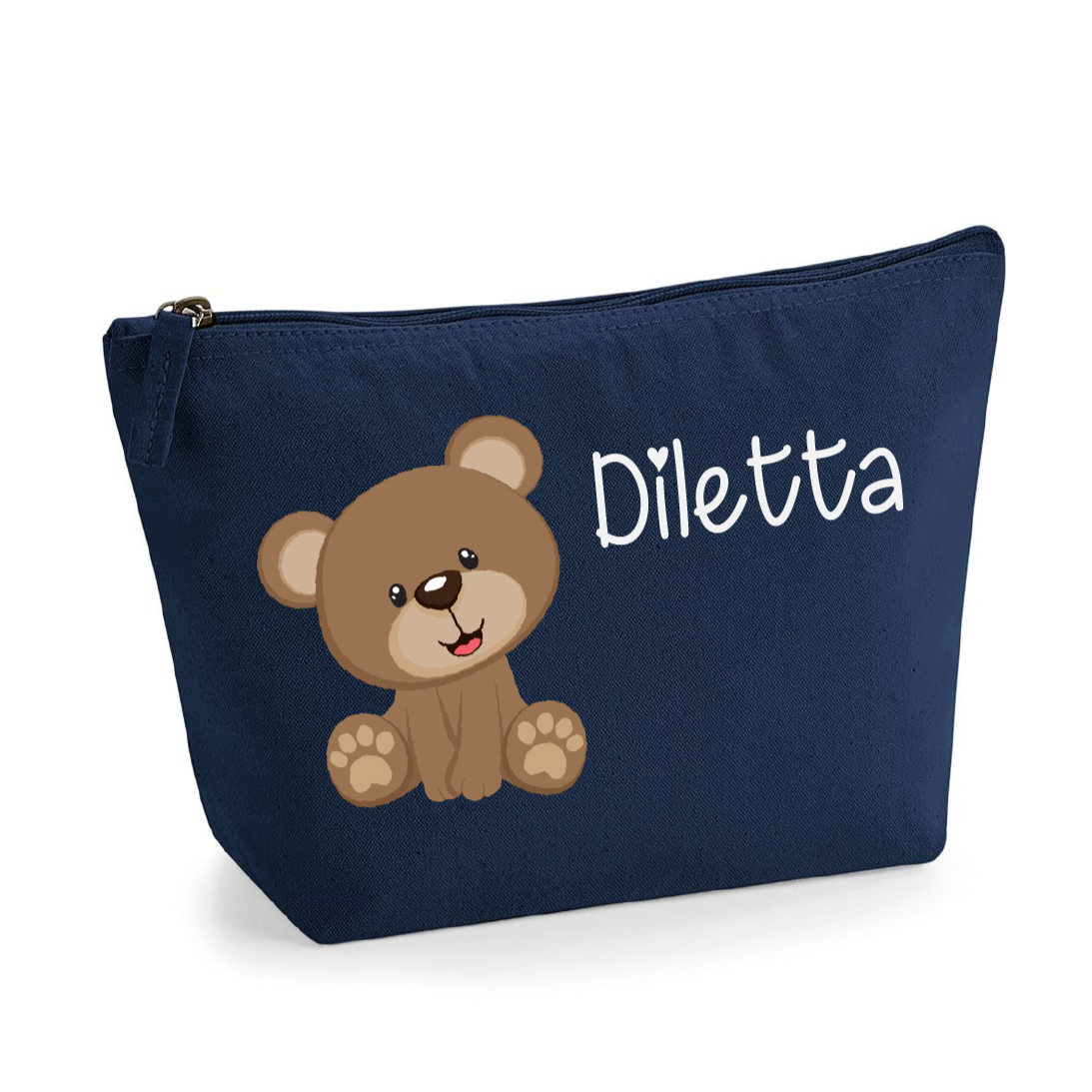 Pochette in cotone organico personalizzabile Orsetto - Be Brave Boutique