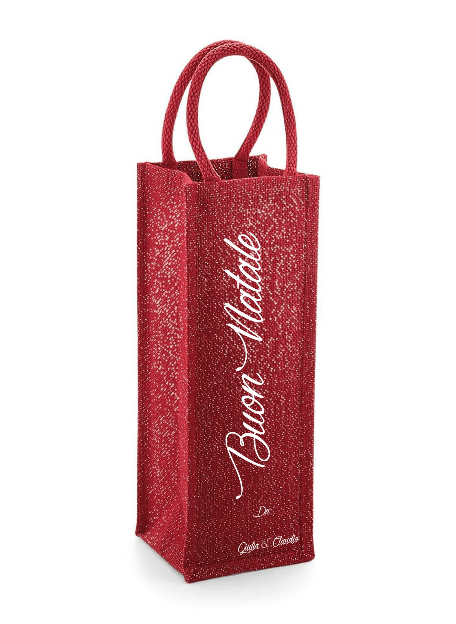 Porta Bottiglia Natalizio Personalizzabile Buona Natale Da... - Be Brave Boutique