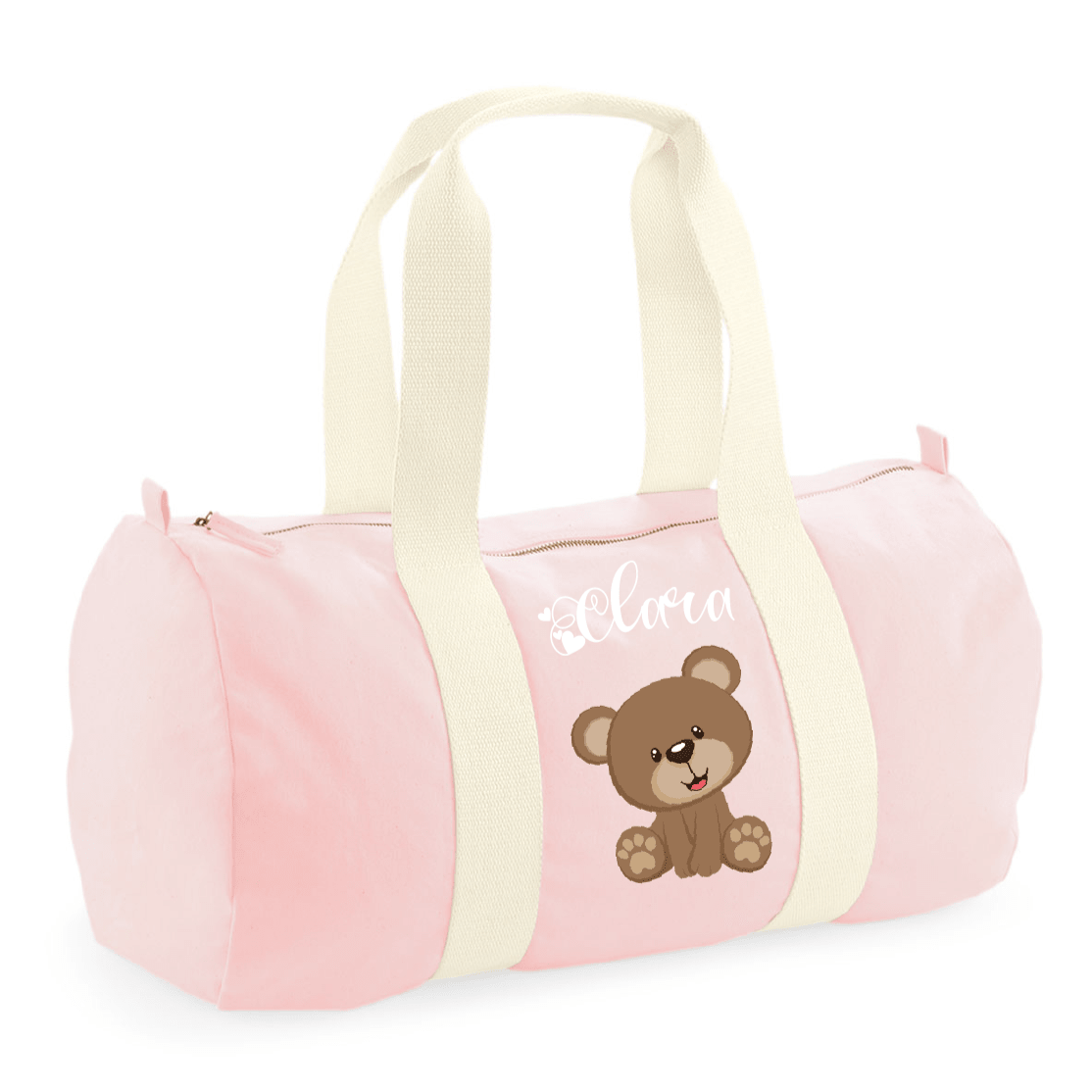 Borsone in cotone canvas personalizzato Orsetto - Be Brave Boutique