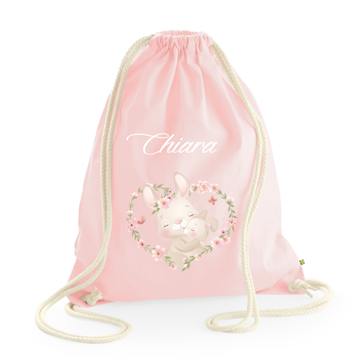 Zaino a sacca in cotone pesante Coniglietti - Be Brave Boutique