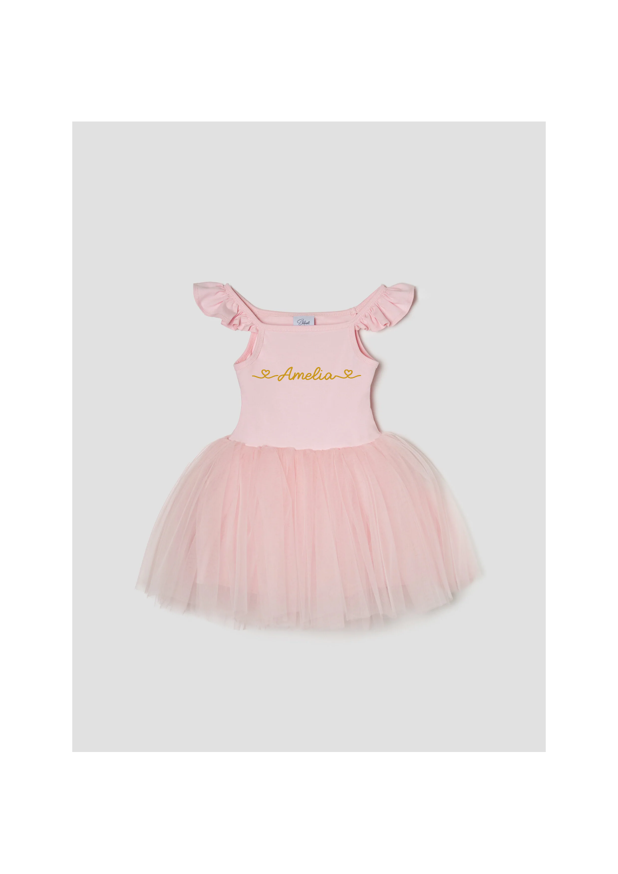 Tutù abitino in tulle Pale pink Personalizzabile con nome - Be Brave Boutique