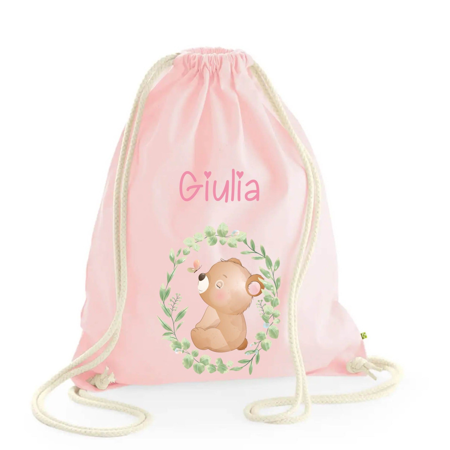 Zaino a sacca in cotone pesante Orsetto - Be Brave Boutique