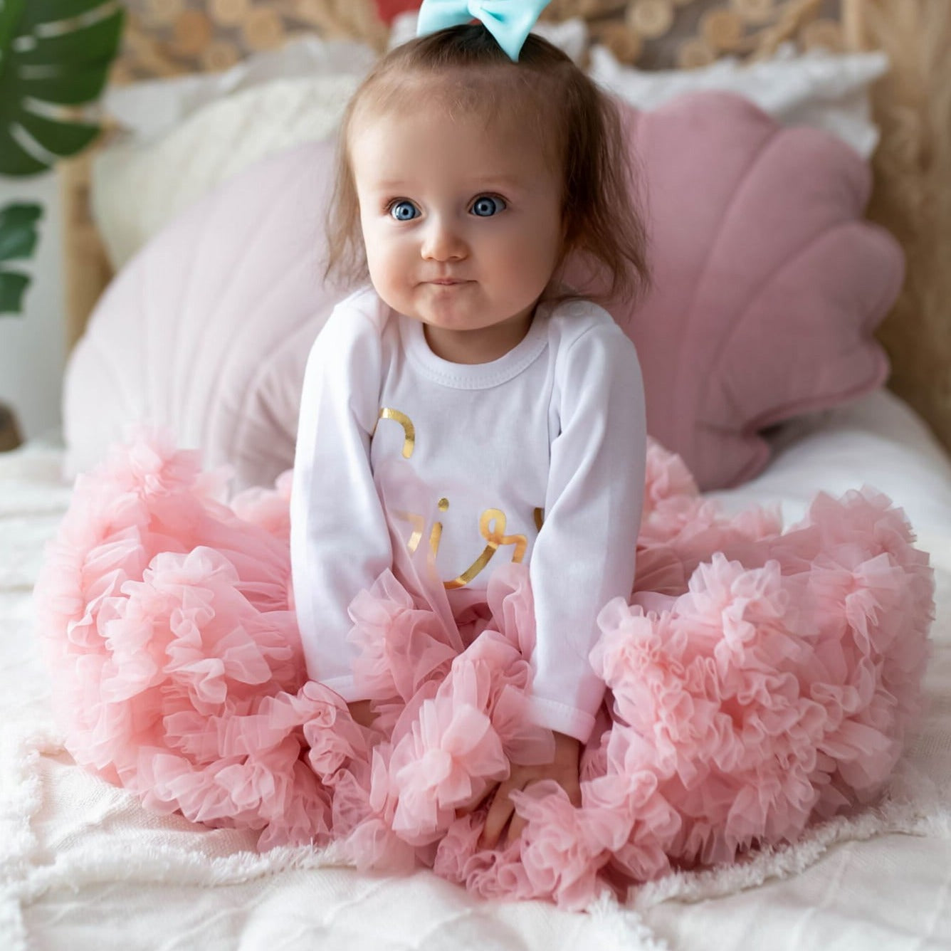 Gonna Ampia in Tulle Rosa Quarzo - Be Brave Boutique