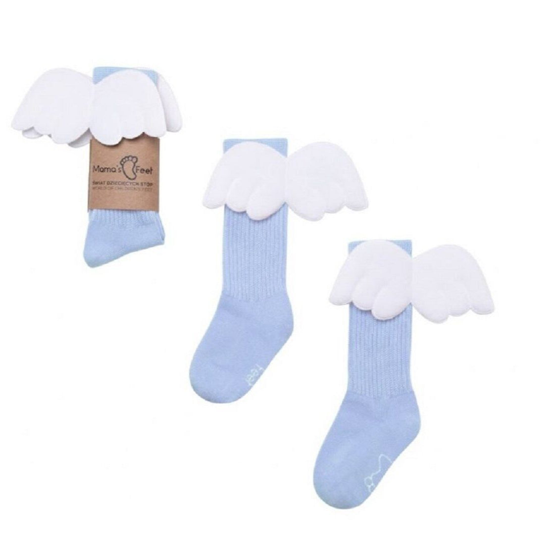 Calze Con Ali Me e mini Me AZZURRO - Be Brave Boutique