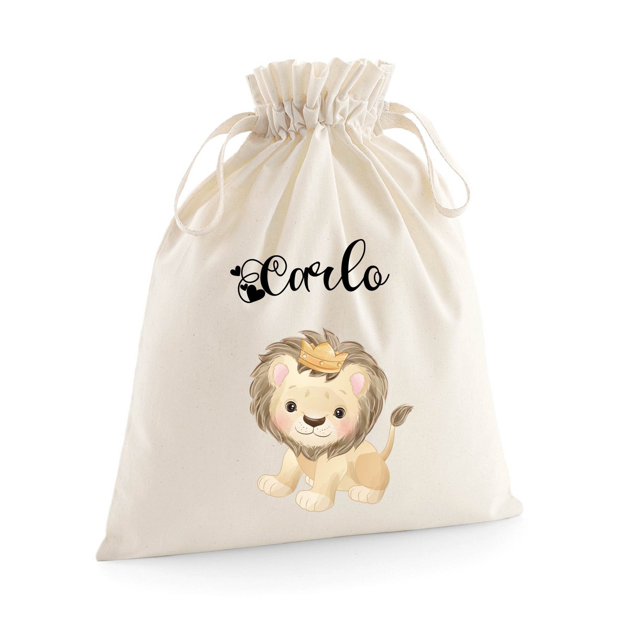 Sacchetti primi cambi personalizzabili Leoncino - Be Brave Boutique
