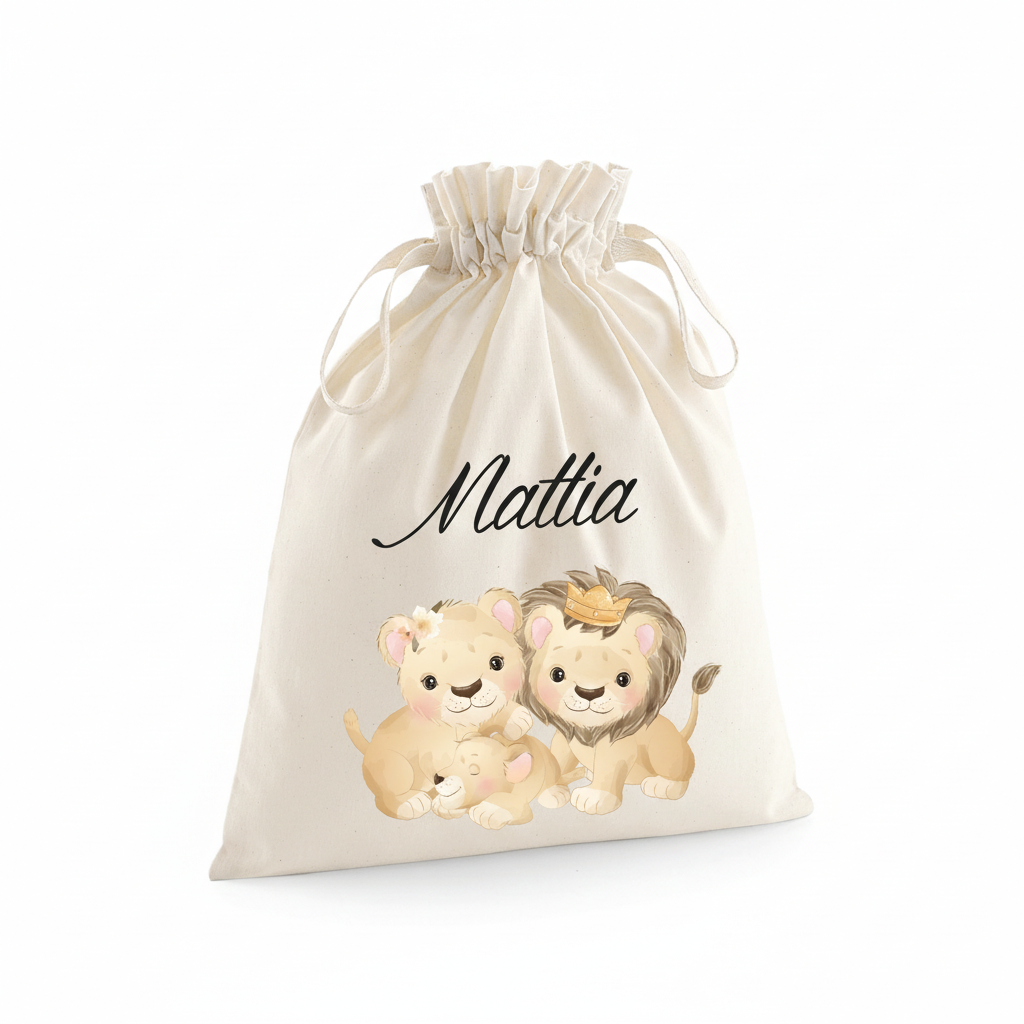 Sacchetti primi cambi personalizzabili Fam.Leoni - Be Brave Boutique