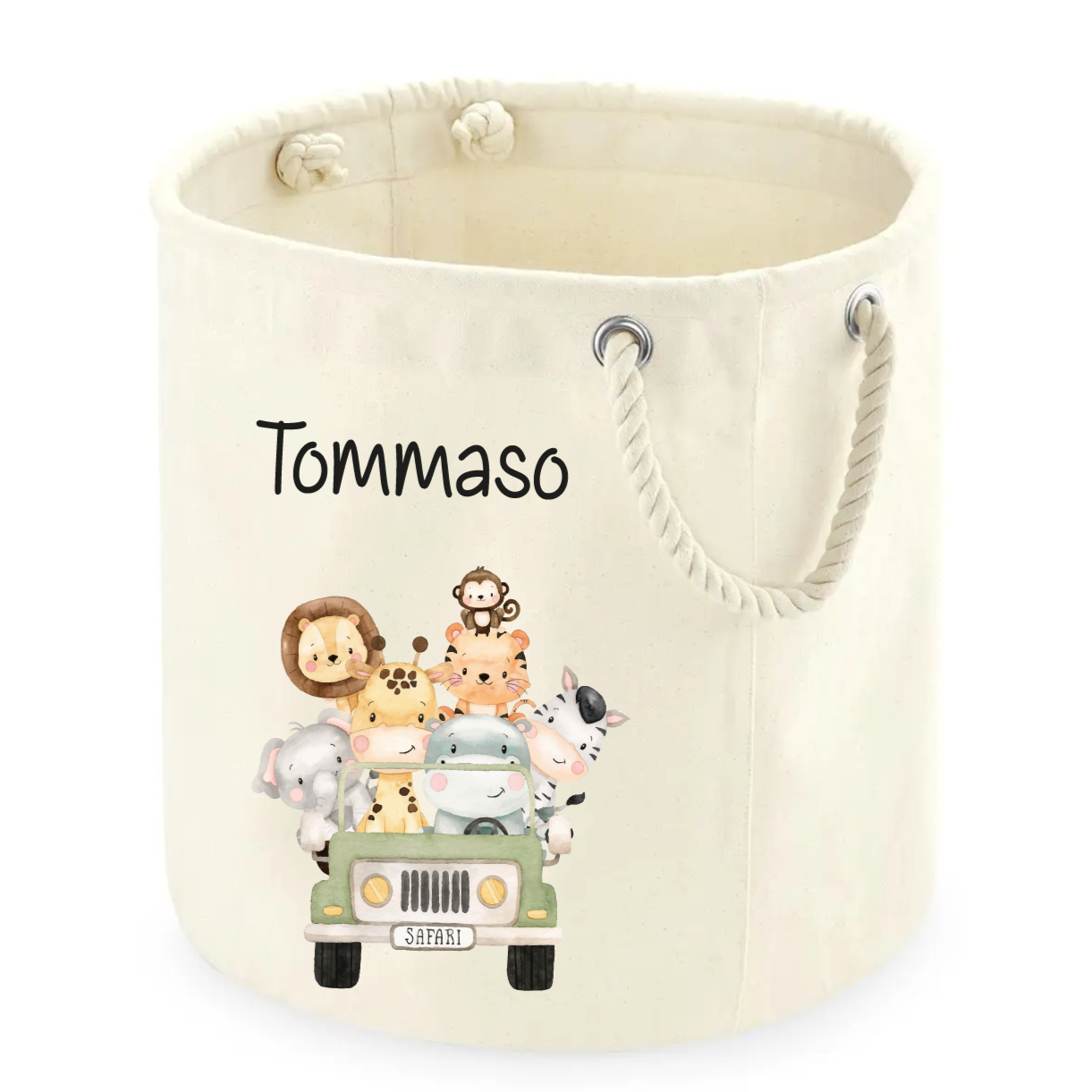 Cesta Porta giochi personalizzabile Safari - Be Brave Boutique