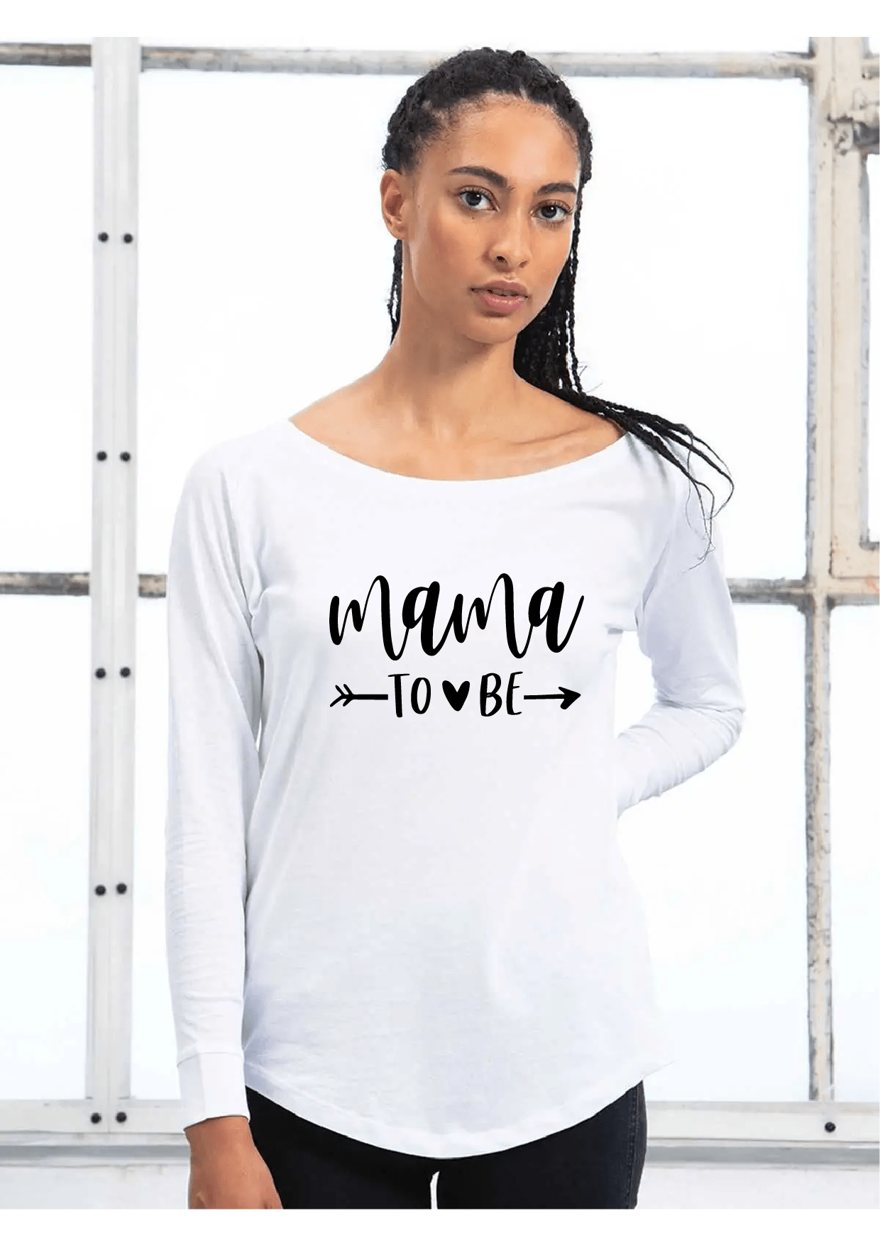 Maglietta manica lunga annuncio gravidanza Mama to be - Be Brave Boutique