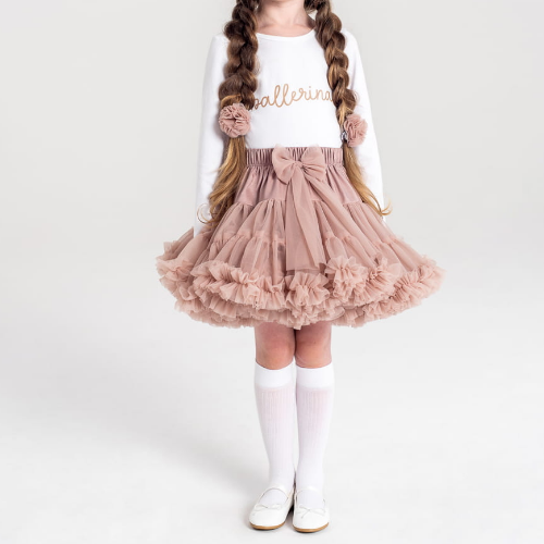 Gonna Ampia in Tulle Venetian Pink - Be Brave Boutique