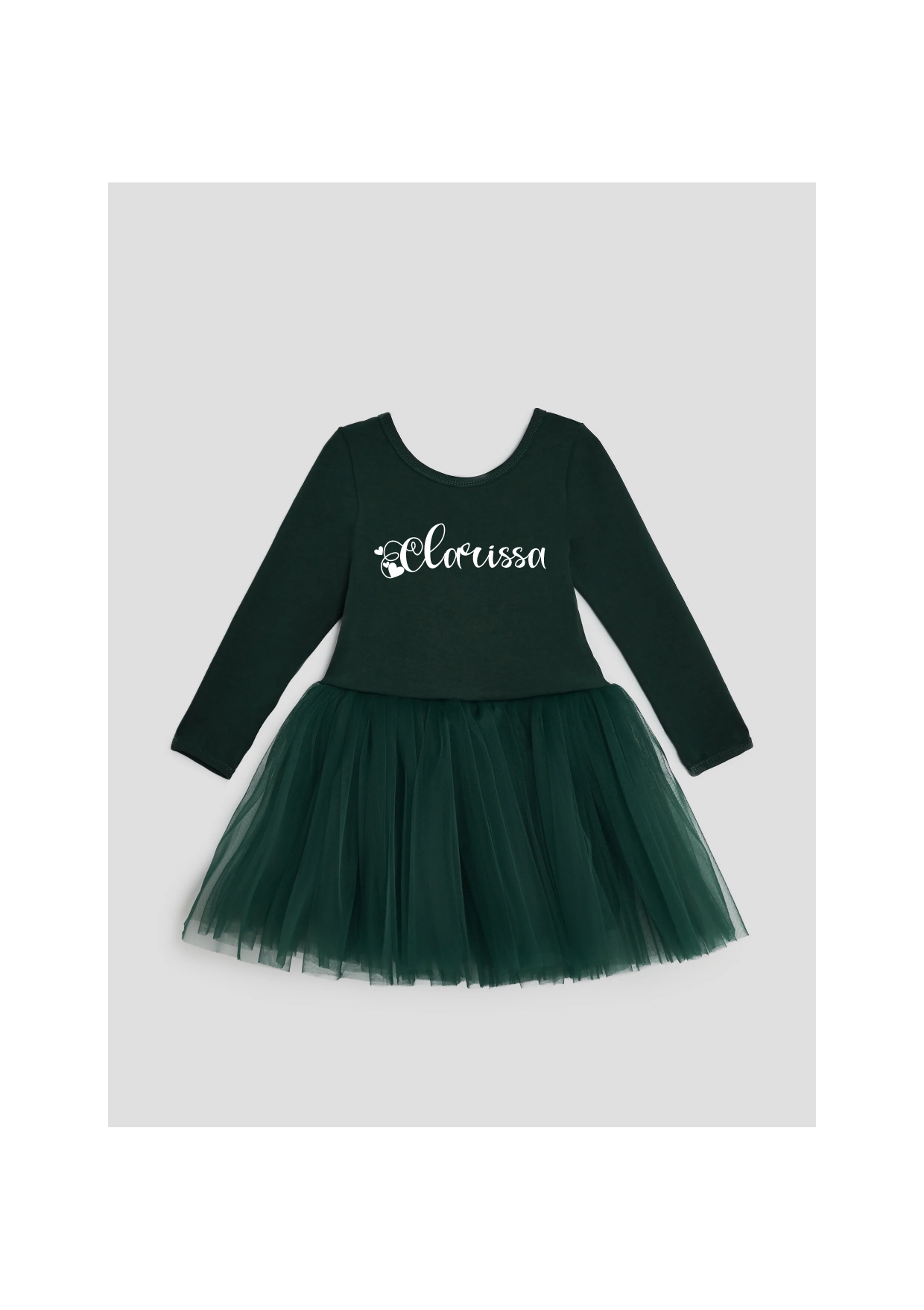 Tutù abitino in tulle Emerald Personalizzabile con nome - Be Brave Boutique