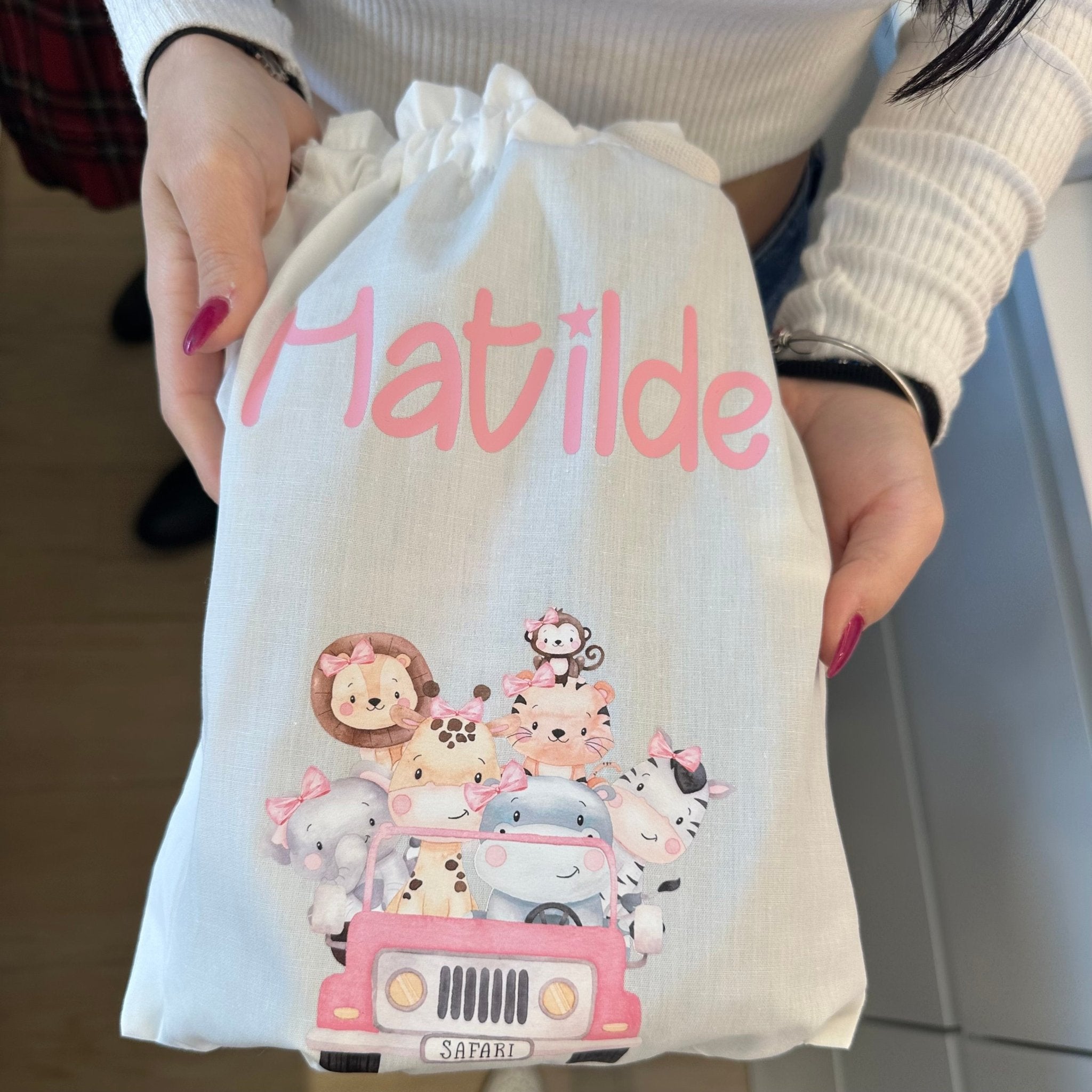 Sacchetti primi cambi Safari Rosa - Be Brave Boutique