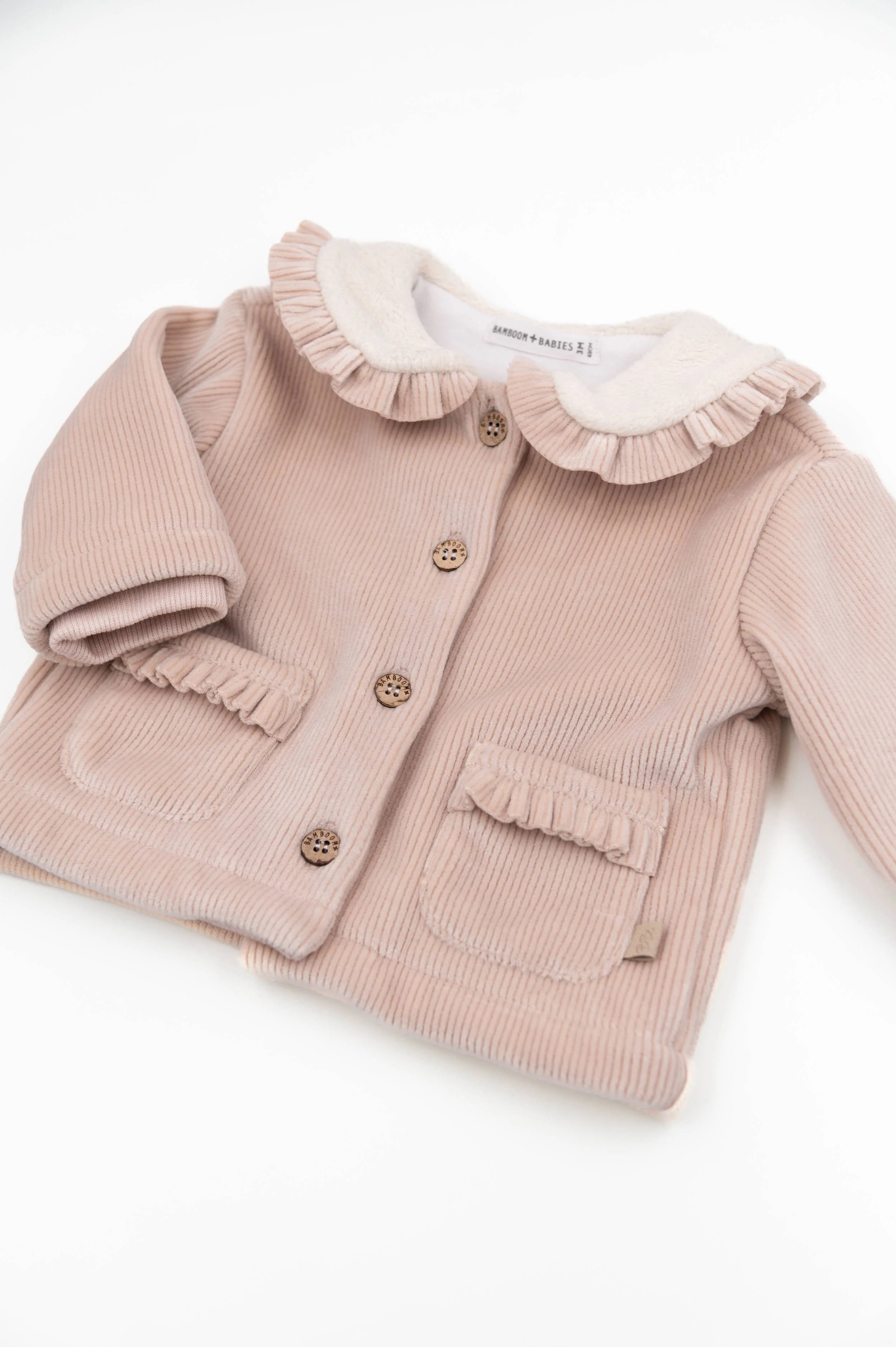 Giacca Curderoy con collo teddy - VINTAGE PINK 341 - Be Brave Boutique