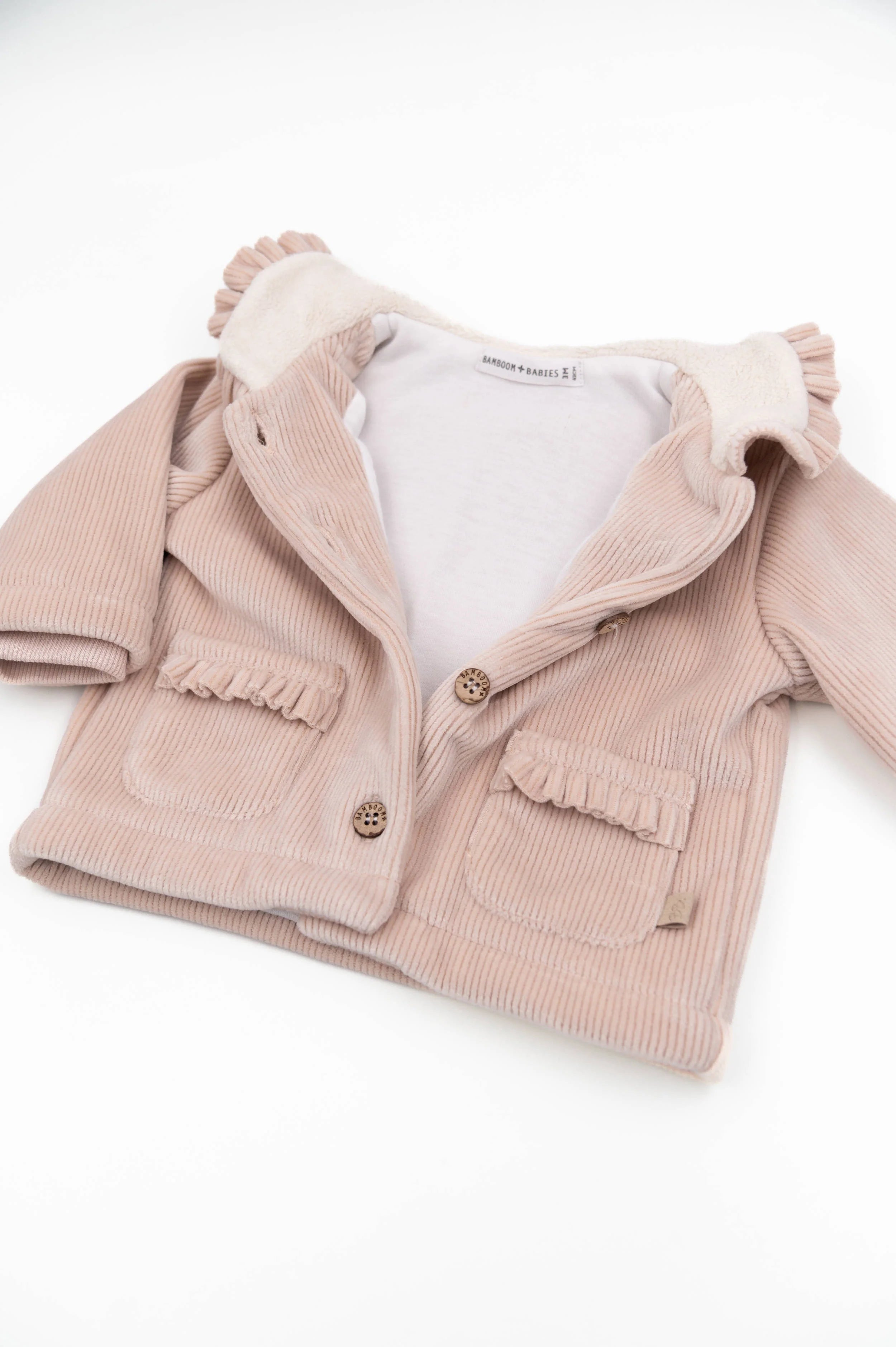 Giacca Curderoy con collo teddy - VINTAGE PINK 341 - Be Brave Boutique
