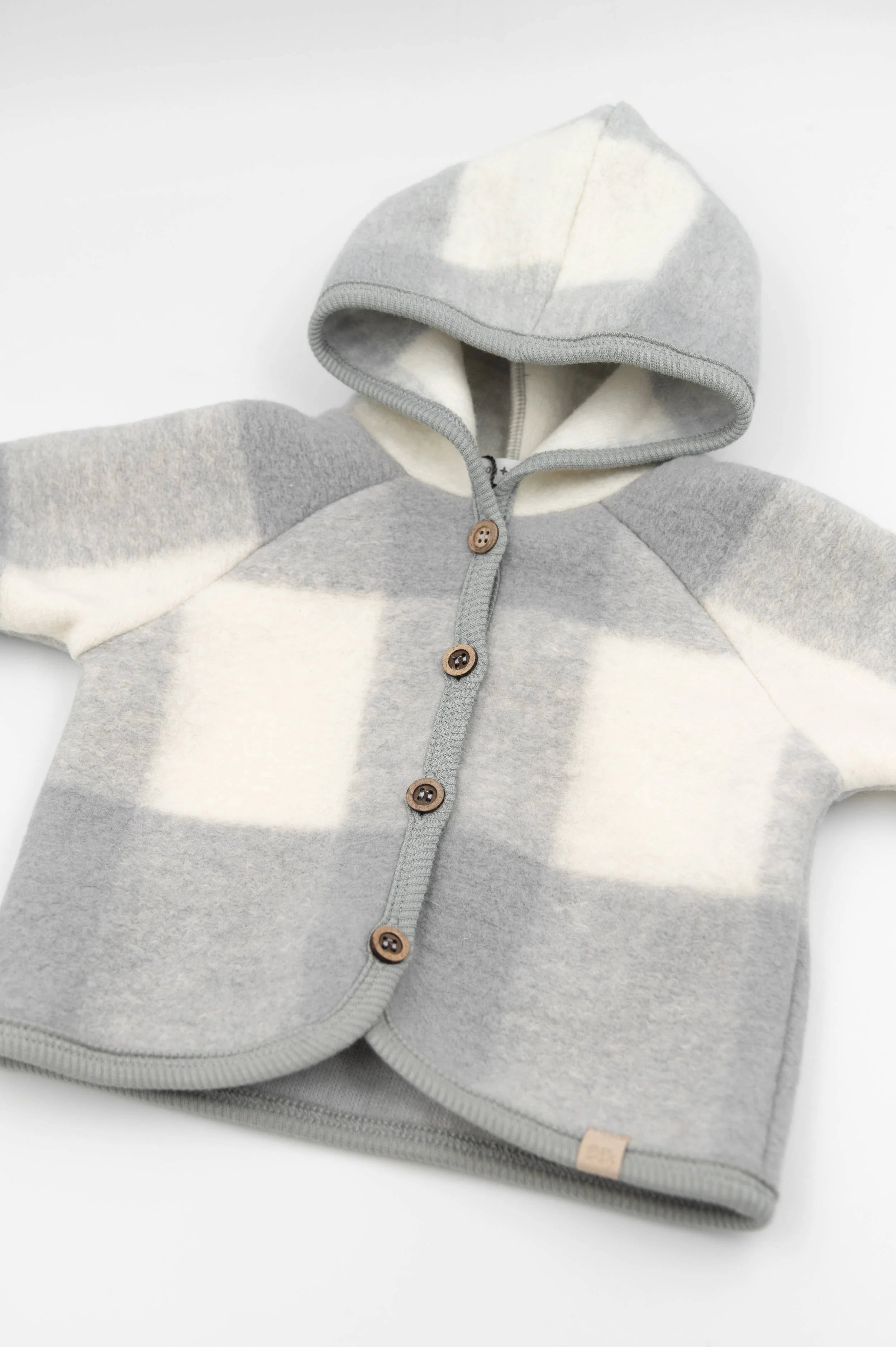 Felpa Lana cotta con cappuccio - MOSS GREY 351 - Be Brave Boutique