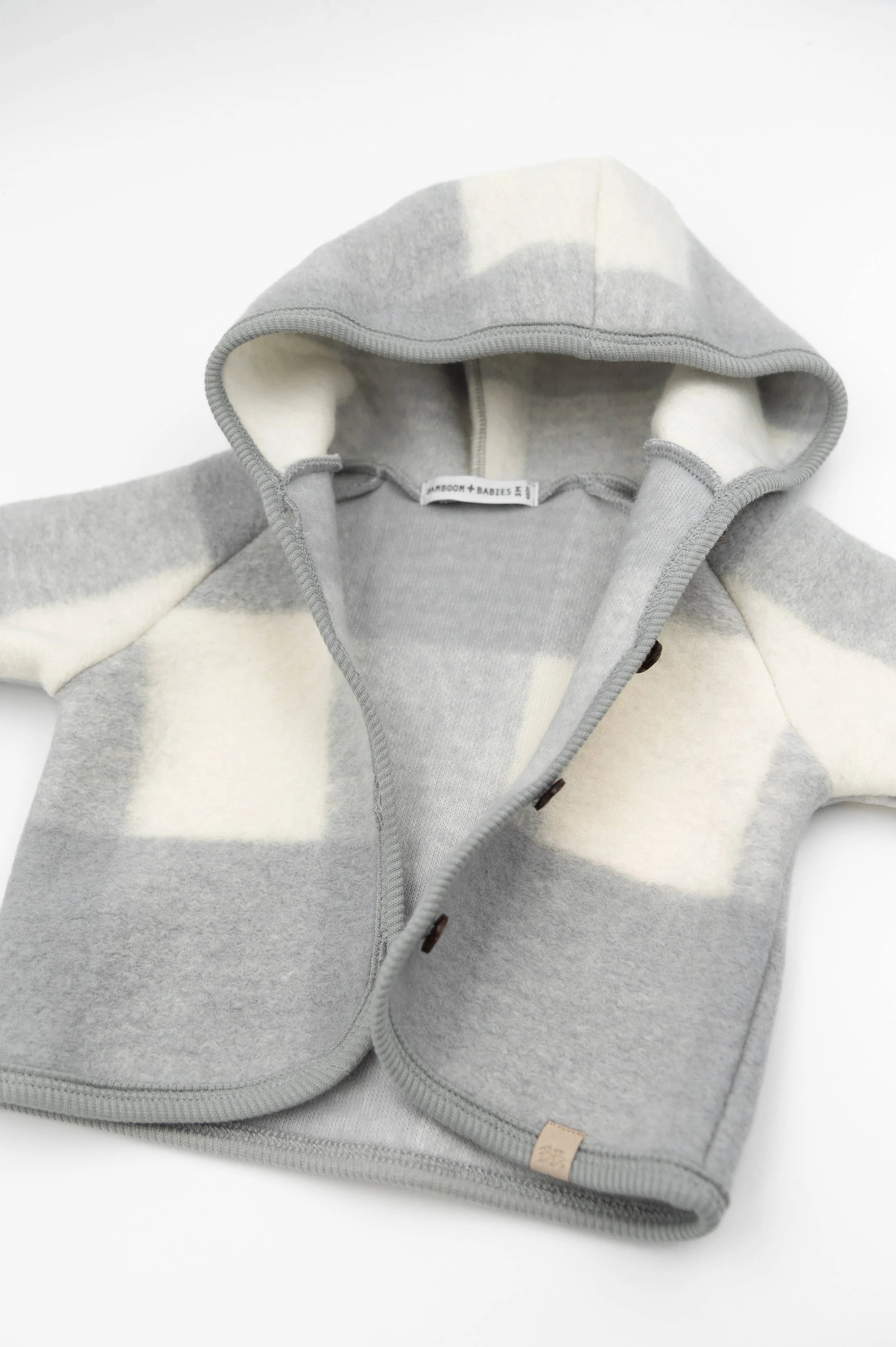 Felpa Lana cotta con cappuccio - MOSS GREY 351 - Be Brave Boutique