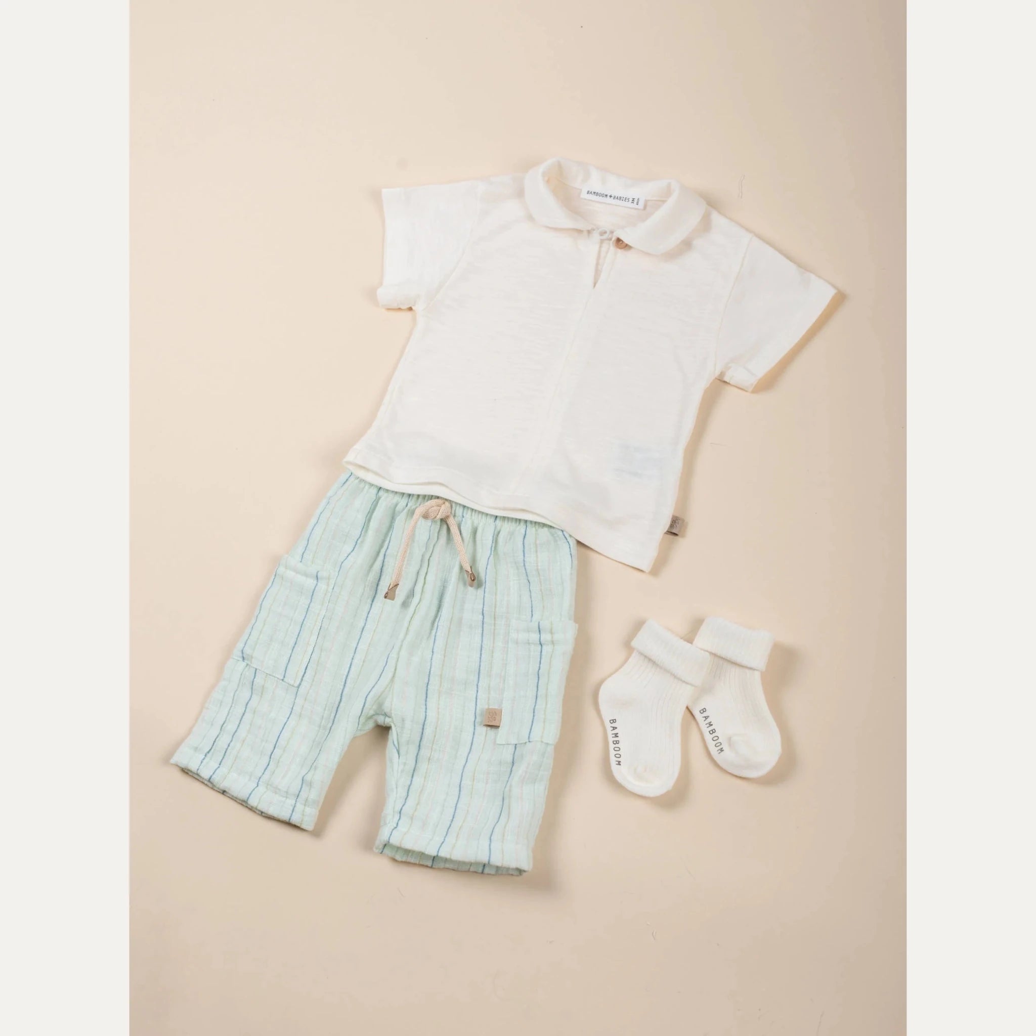 Pants Lino Look - STRIPE WHITE/BLU 272