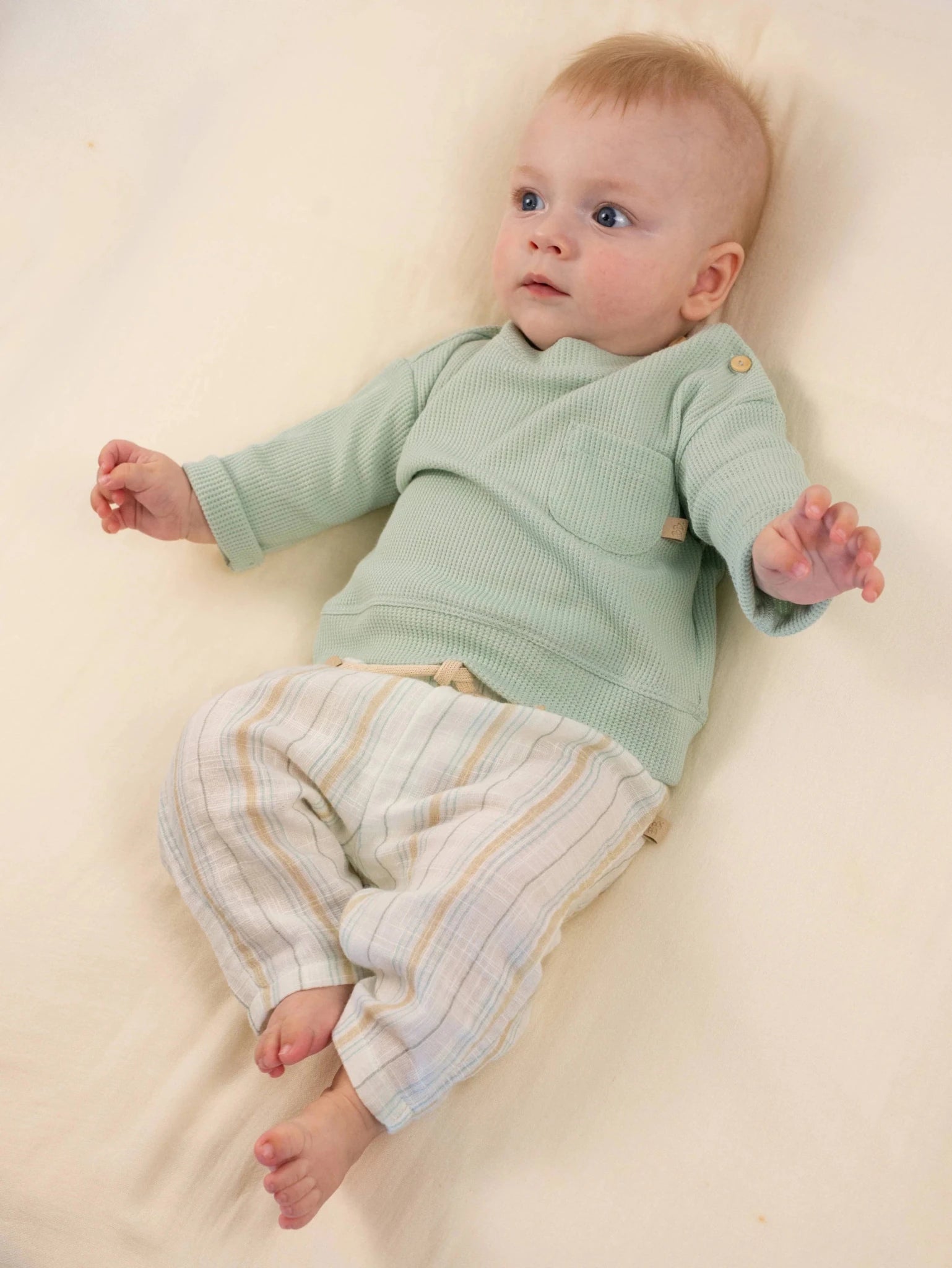 Pants Lino Look - STRIPE WHITE/BLU 272