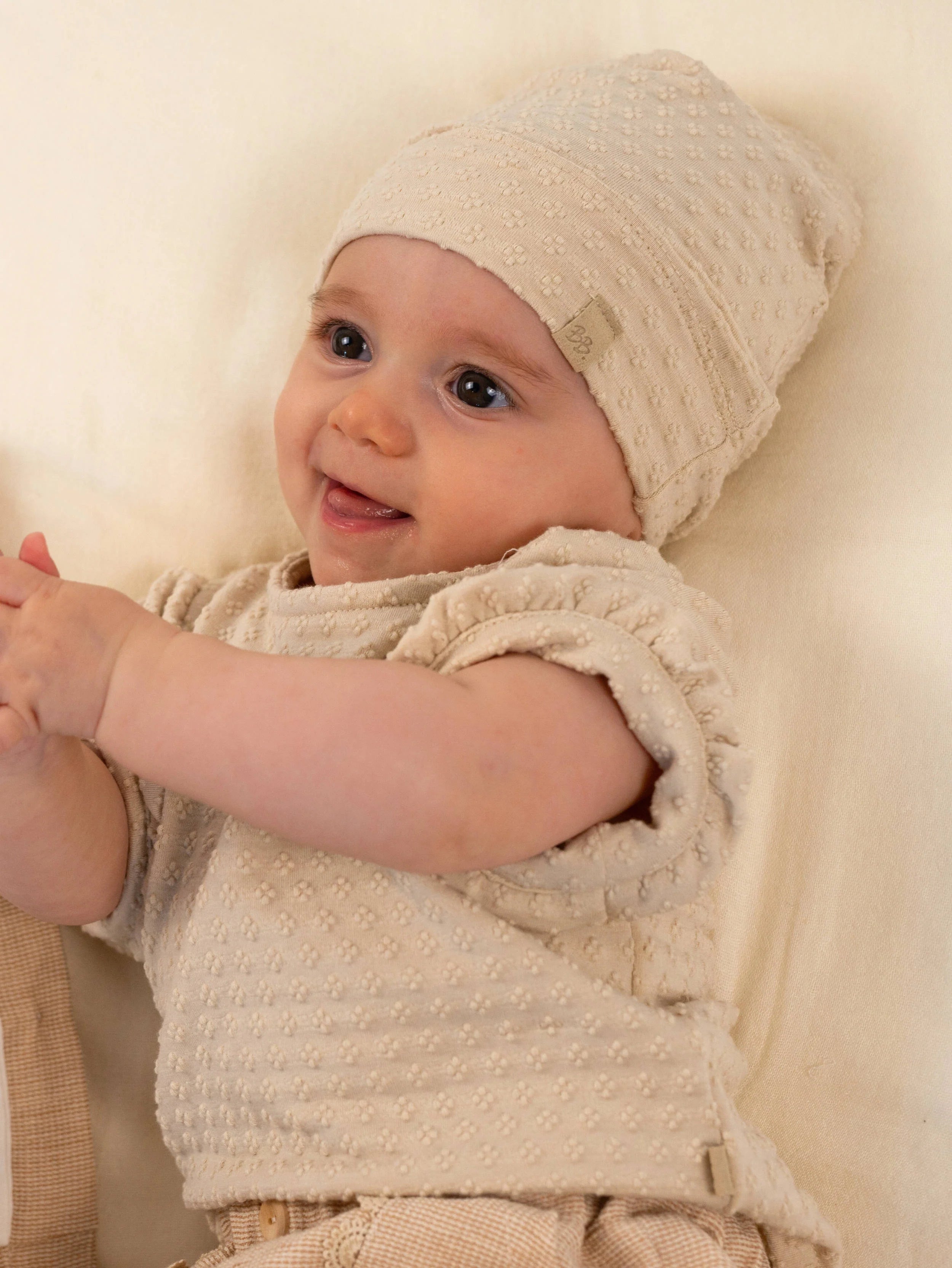 Cappellino Beanie - ALMOND CREAM 273 0-6 Mesi