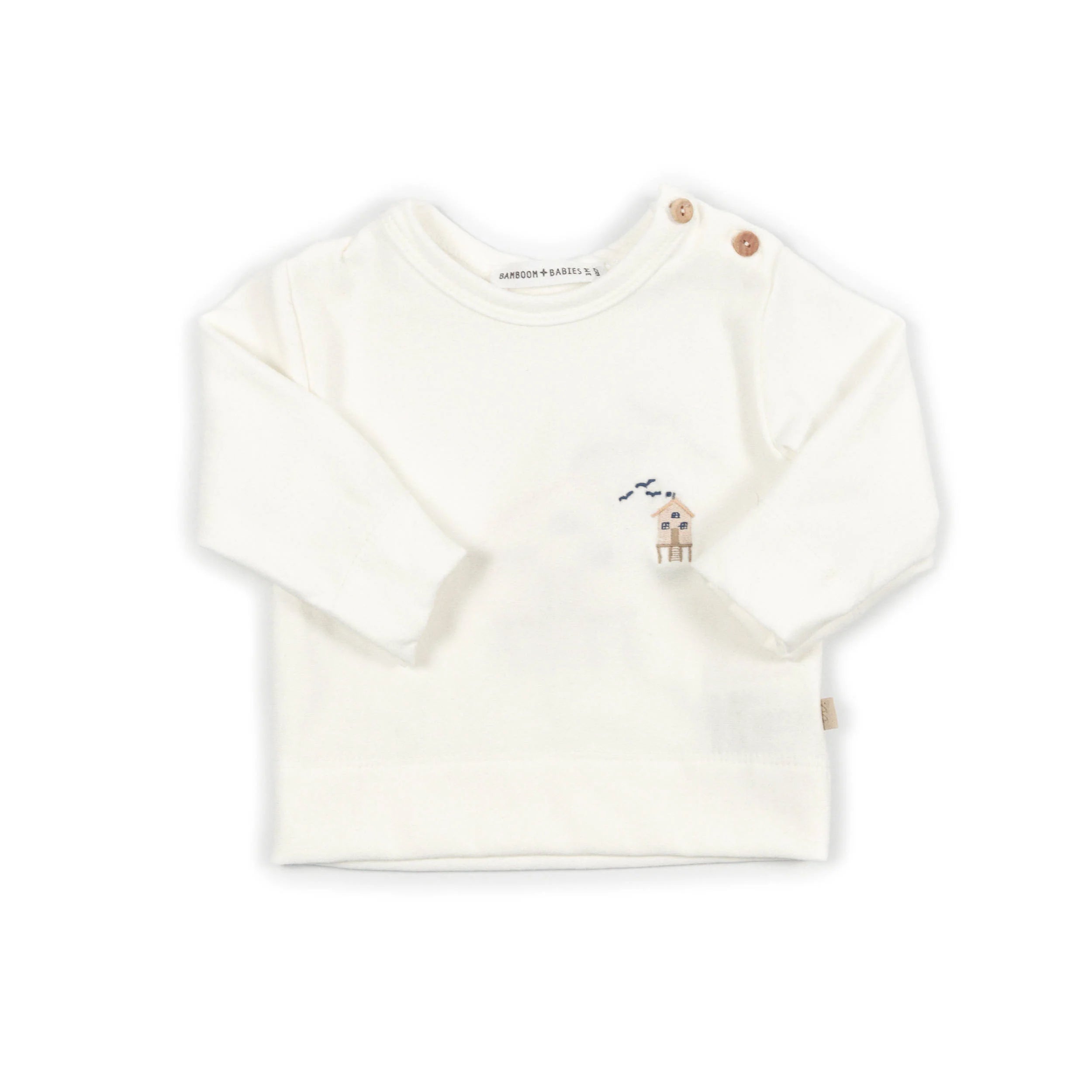 Maglia con ricamo Surf house - OFFWHITE 111