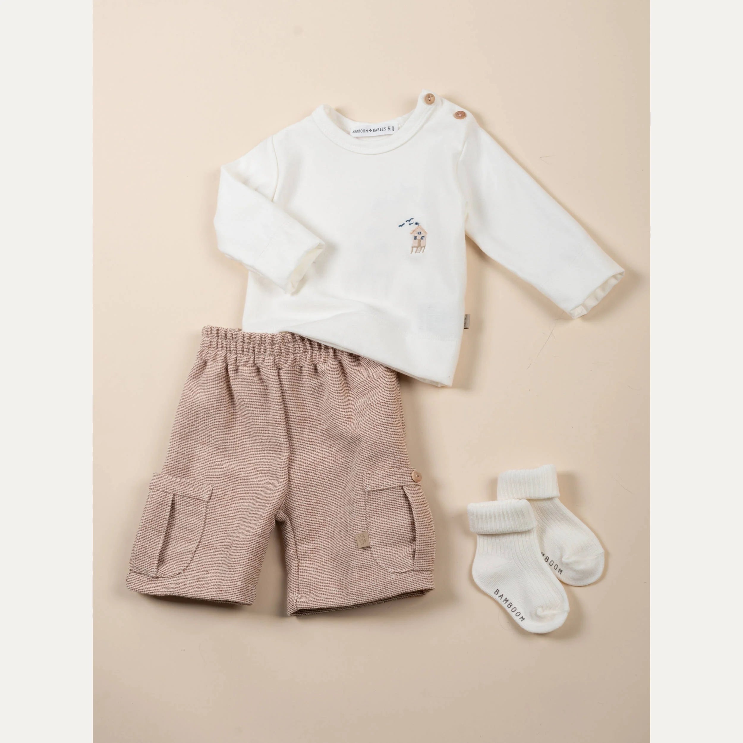 Maglia con ricamo Surf house - OFFWHITE 111