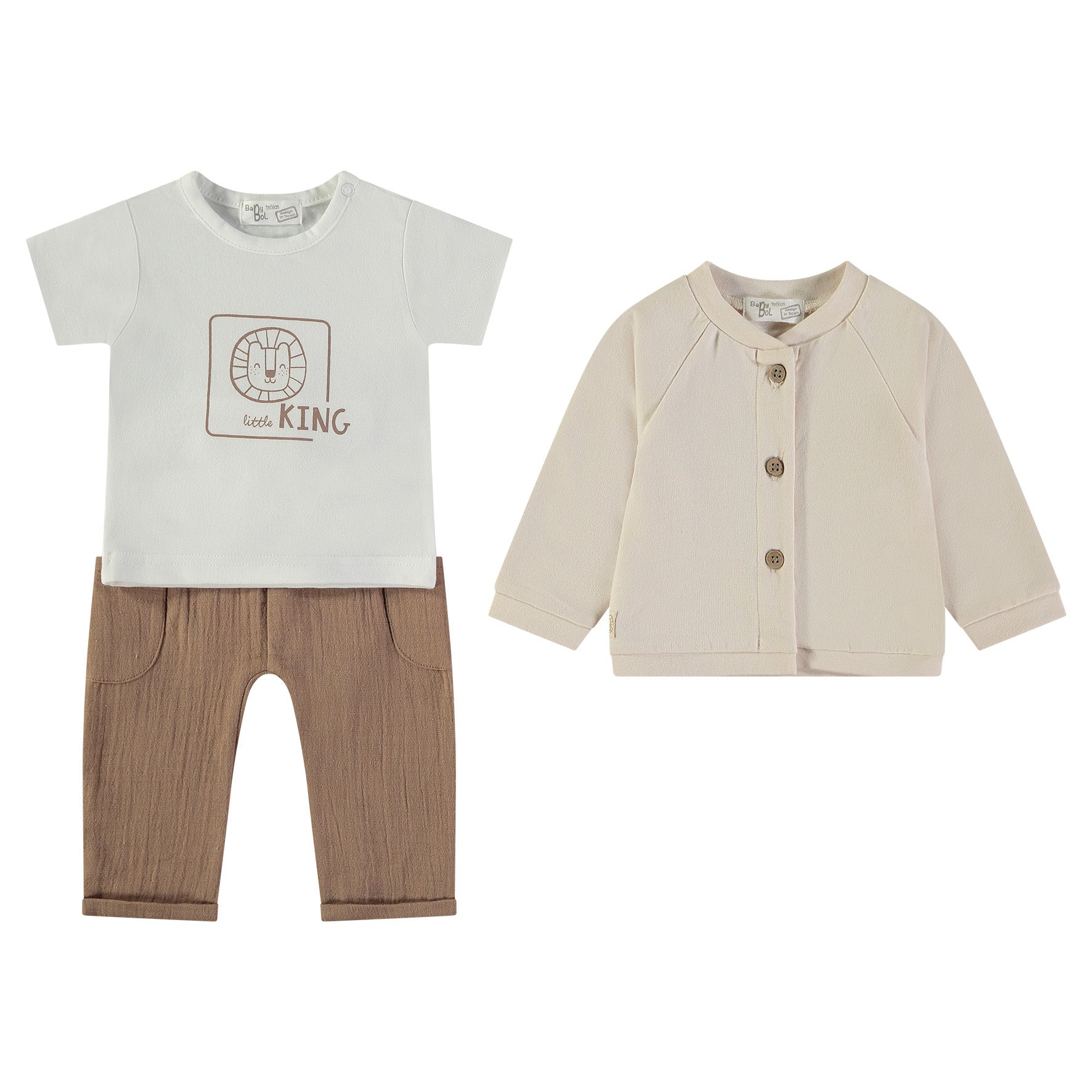 Completo in cotone per bambini 3 pz