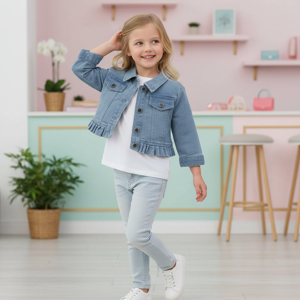 Giubbino in jeans per bambina