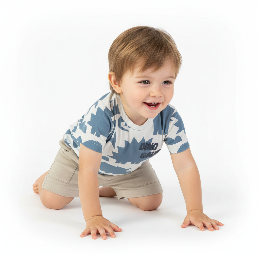 Completo in cotone per bambini 2pz Dinosauro
