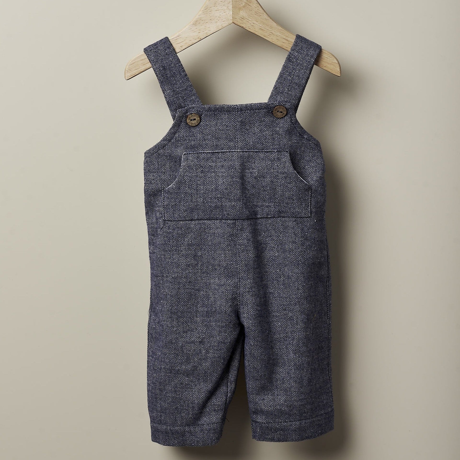 Salopette bimbo in tessuto spigato