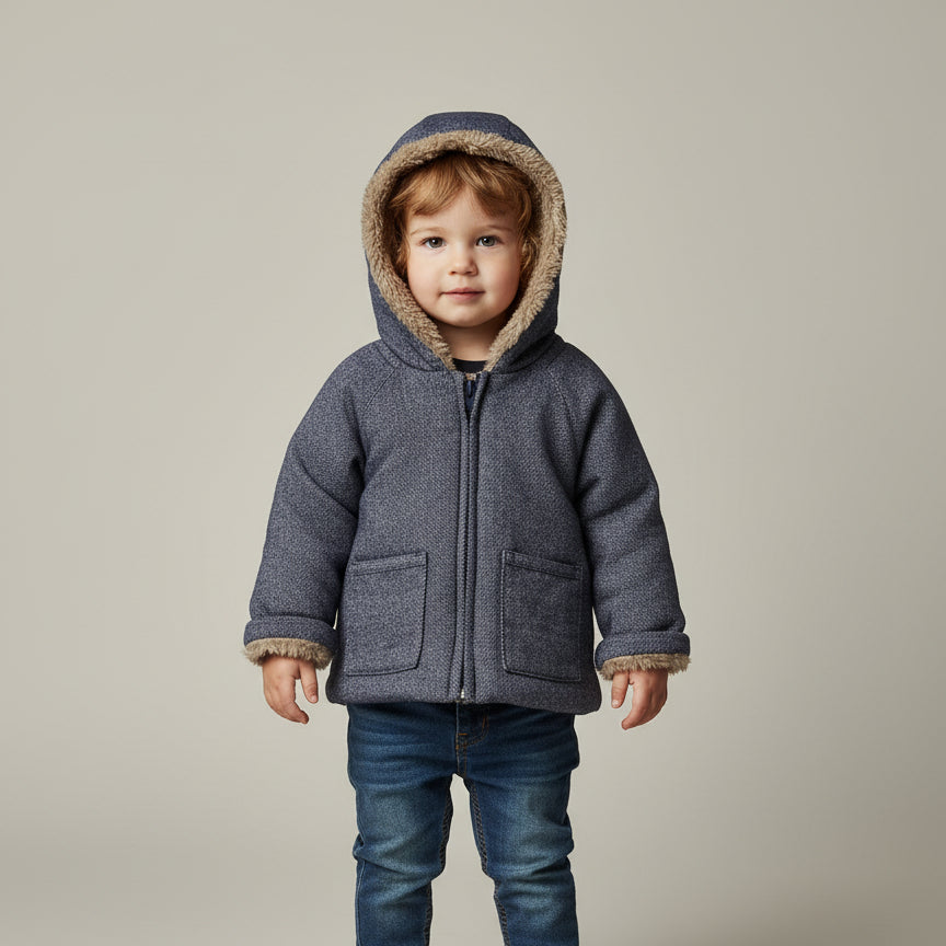 Cappottino lavorato a maglia con interno in pelliccia - Be Brave Boutique