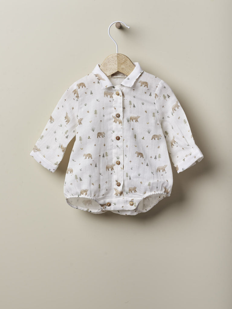 Camicia in tessuto con orsetti  LOVING WINTER - Be Brave Boutique