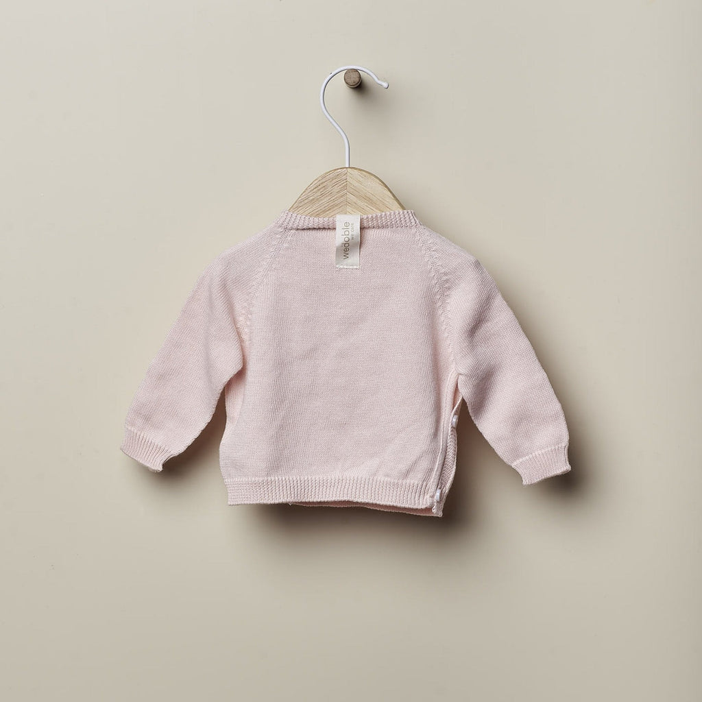 Completo nascita Rosa in cotone organico con piedini - Be Brave Boutique