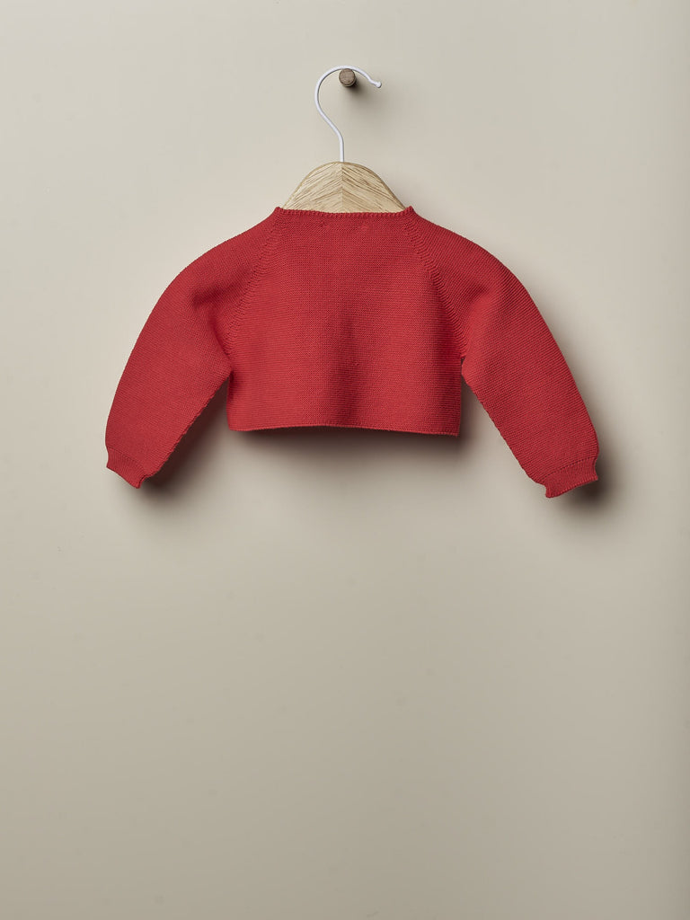 Cardigan corto rosso per bambina - Be Brave Boutique