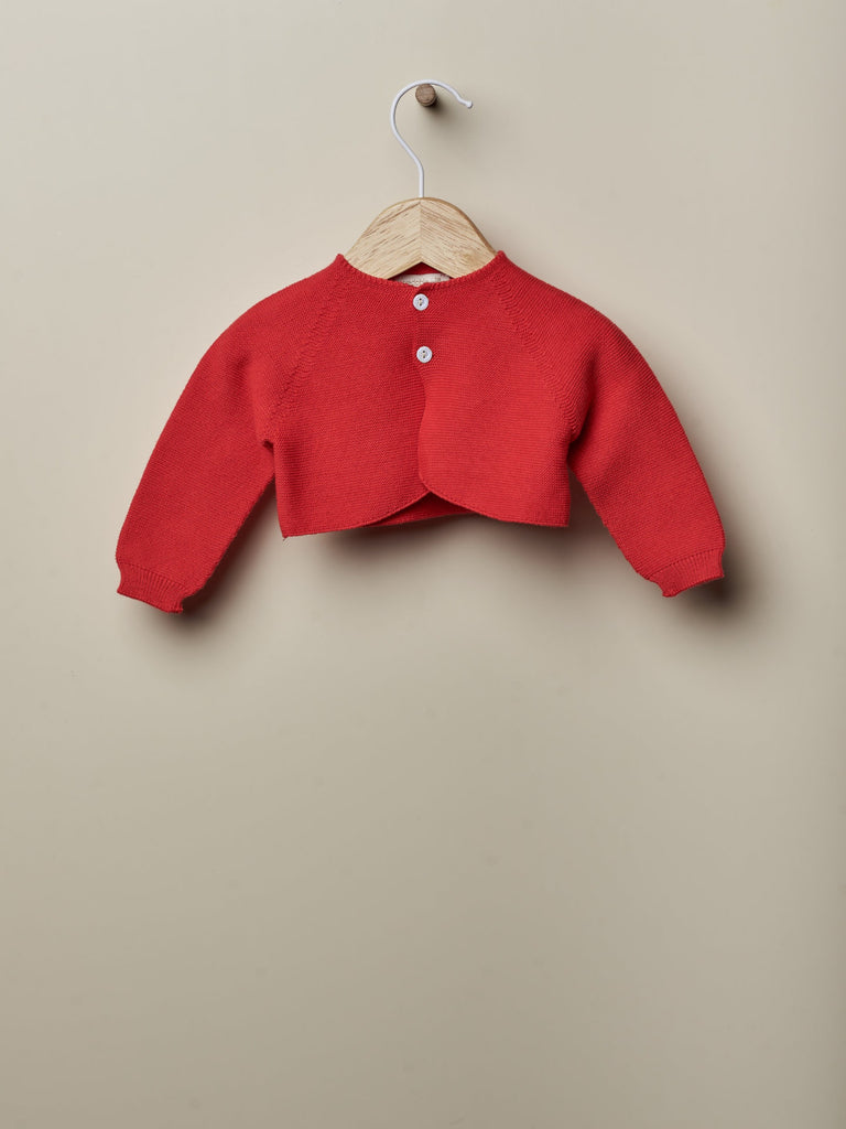 Cardigan corto rosso per bambina - Be Brave Boutique