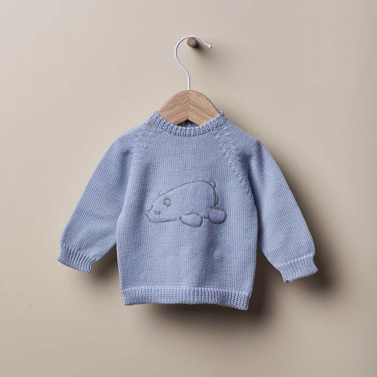 Completo THIS IS WINTER LOVE in lana morbida – maglia con ricamo orsetto e pantaloni a costine - Be Brave Boutique