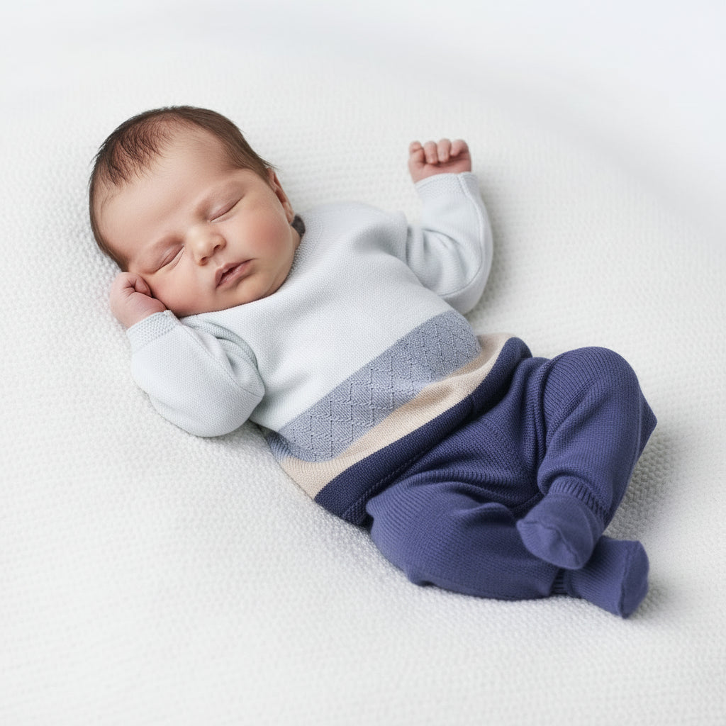 Completo Nascita in Cotone Biologico Sea Breeze - Be Brave Boutique