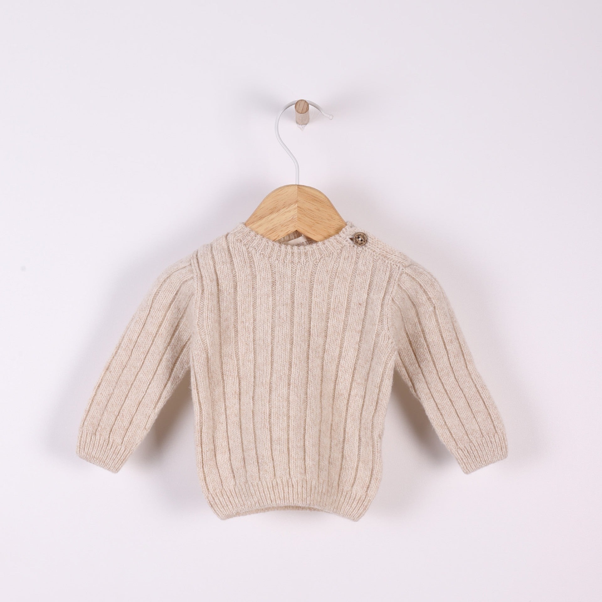 Completo BUNNY AND FRIENDS in lana merino extrafine – maglia e pantaloni neonato - Be Brave Boutique