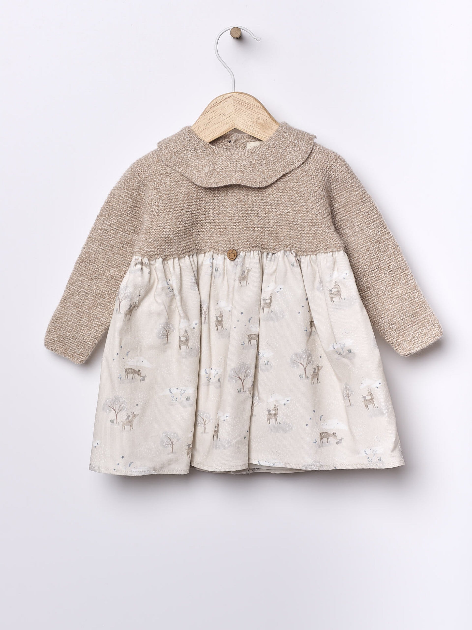 Abito per bambina in Lana Merinos Woodland Animals