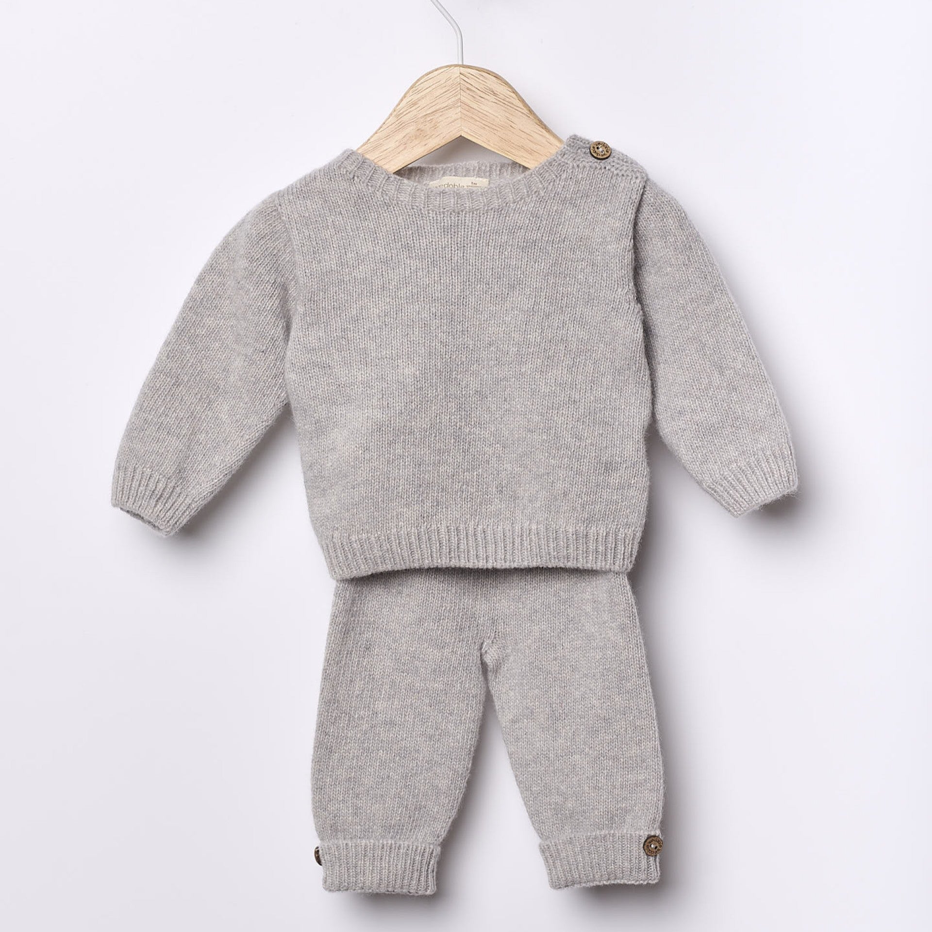 Completo SNOWFLAKE in lana merino extrafine – maglia e pantaloni unisex bambini - Be Brave Boutique