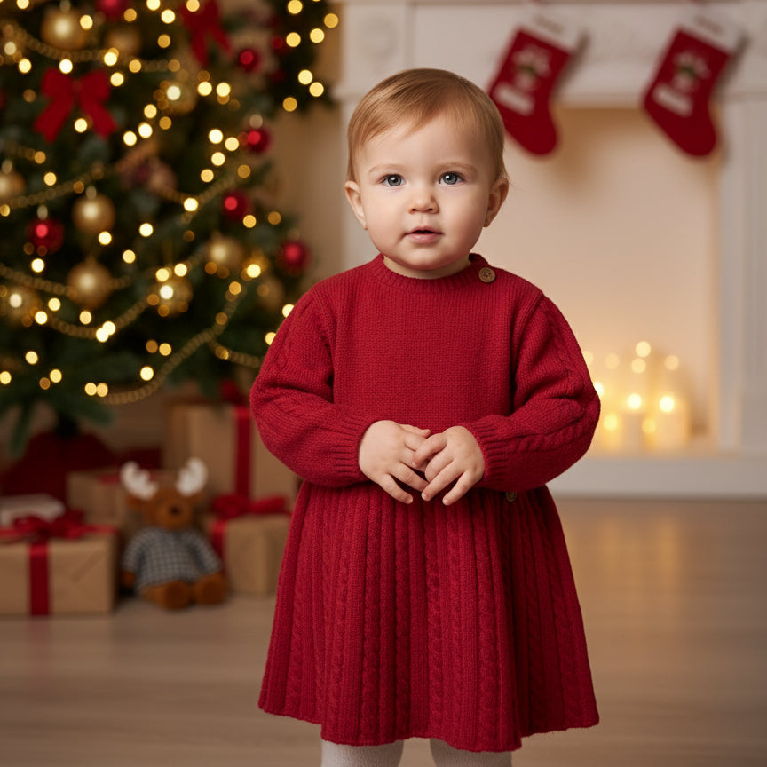 Abito in lana merinos extra fine  Rosso