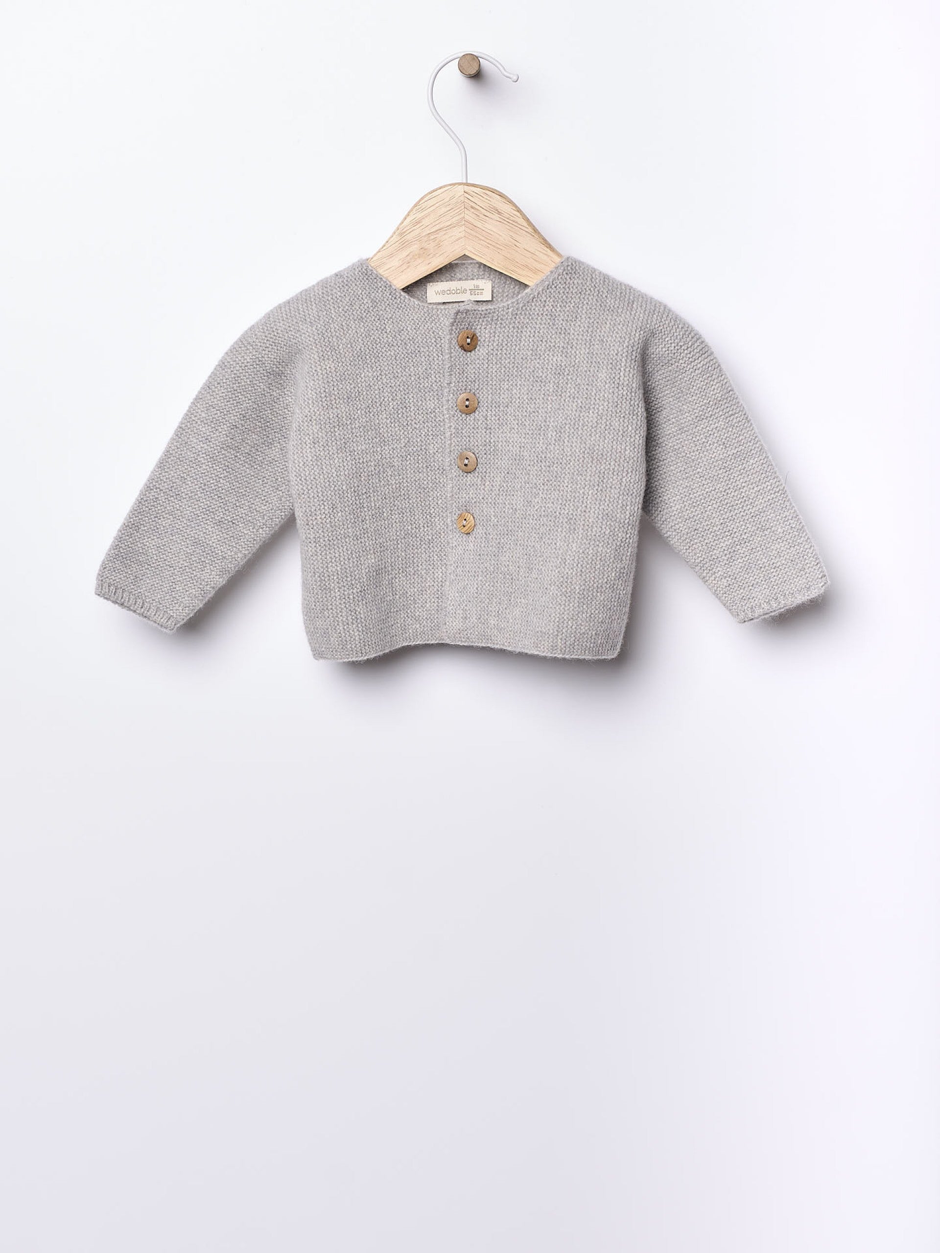 Cardigan Corto  in lana merino extrafine Grigio