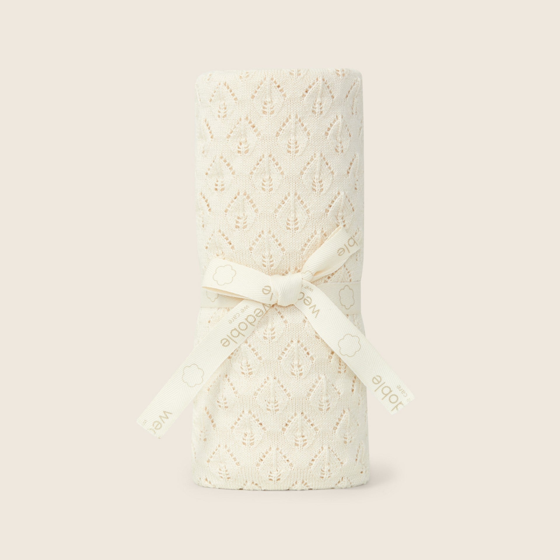 Coperta lavorata a maglia in cotone biologico | AMORE SENZA LIMITI